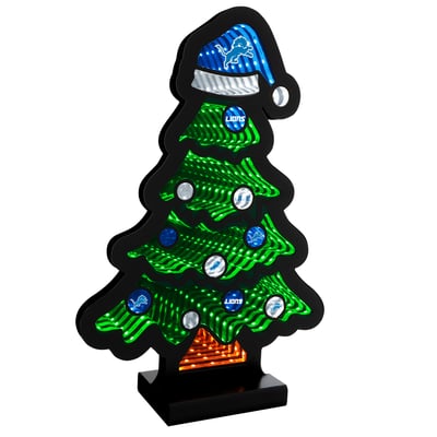 Detroit Lions 12" Christmas Tree LED Infinity Light