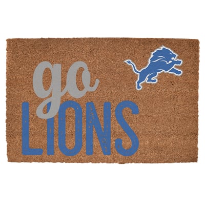 Detroit Lions 20" x 30" Go Team Coir Door Mat
