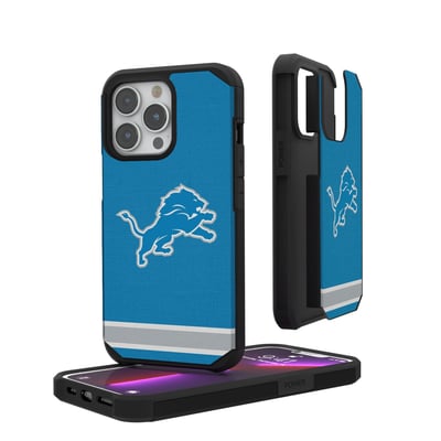 Detroit Lions iPhone Rugged Stripe Design Case