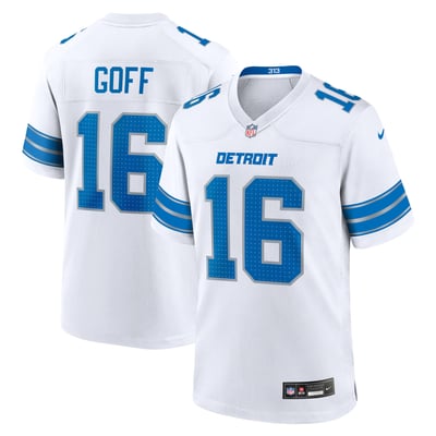 Camiseta Nike Game de la 2ª equipación del Detroit Lions - Blanco - Jared Goff - Hombre