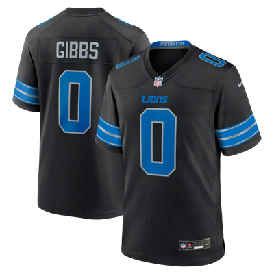 Detroit Lions Nike Secondary Alternate Game Jersey - Black - Jahmyr Gibbs - Mens