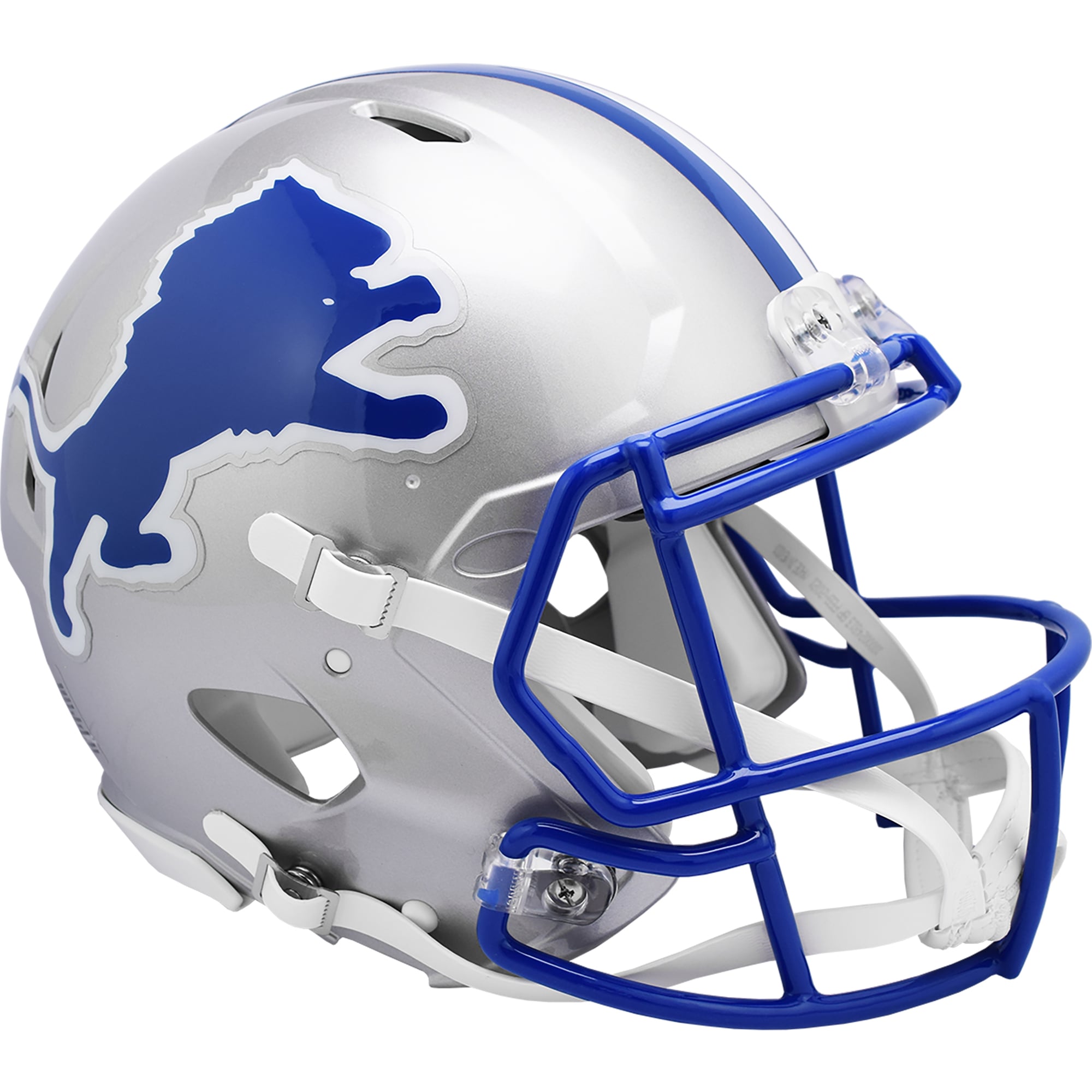 Casque authentique taille réelle Detroit Lions Riddell Throwback Collection 1983-2002 Speed