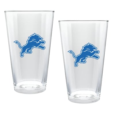 Detroit Lions Two-Piece 16oz. Double Play Pint Glass Set