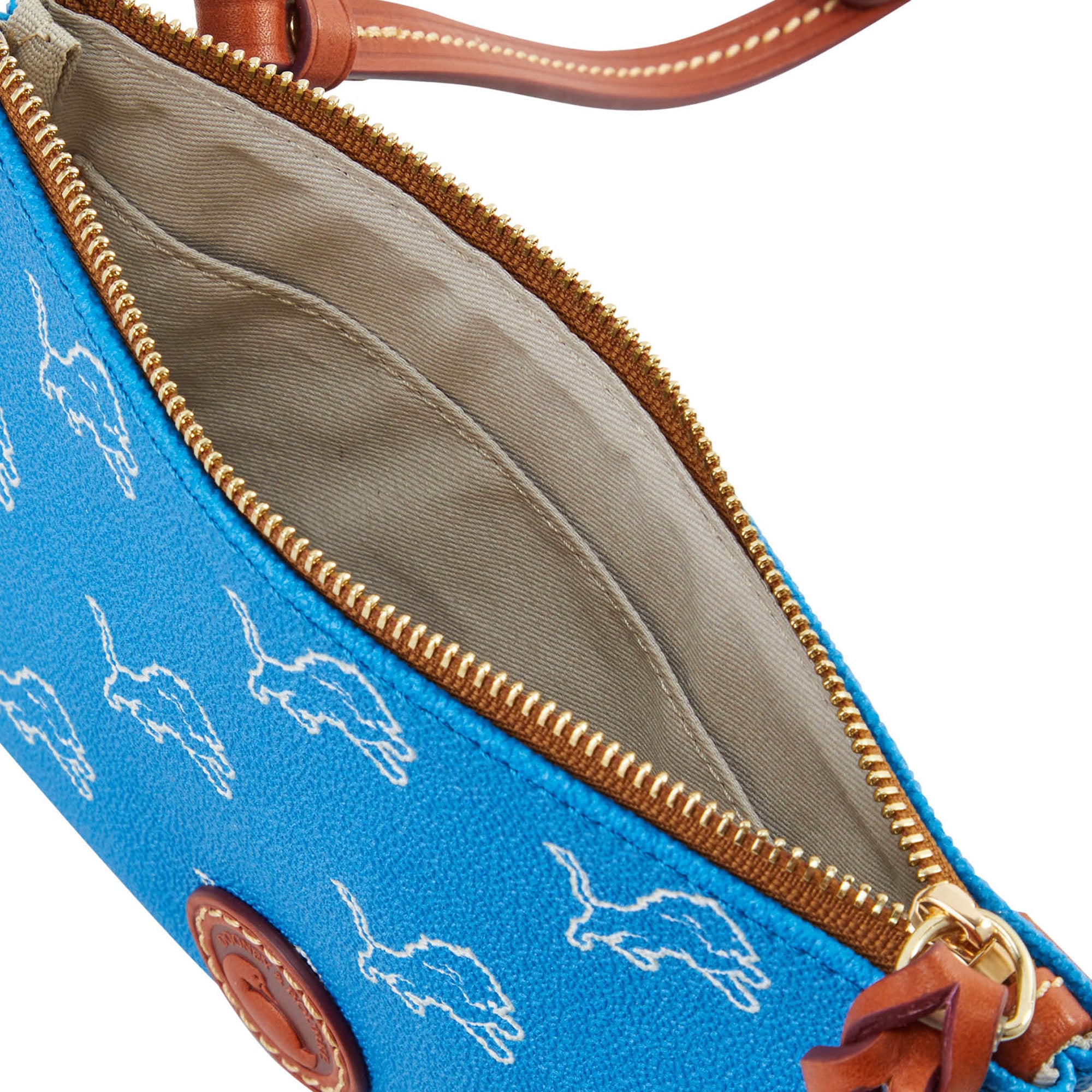 Dooney & Bourke Detroit Lions Top Zip Crossbody Bag