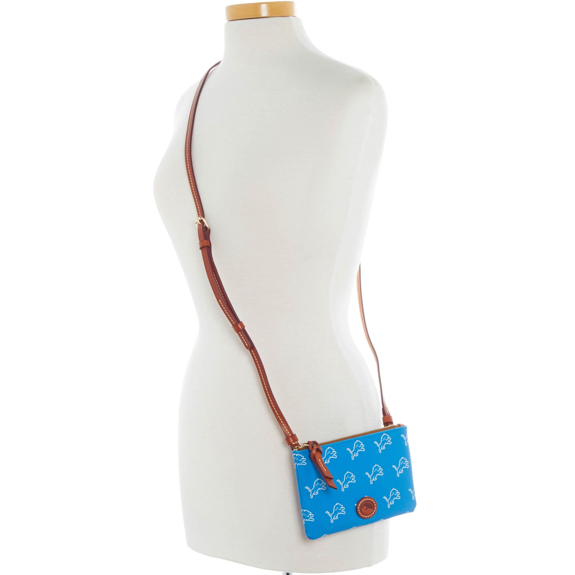 Dooney & Bourke Detroit Lions Top Zip Crossbody Bag
