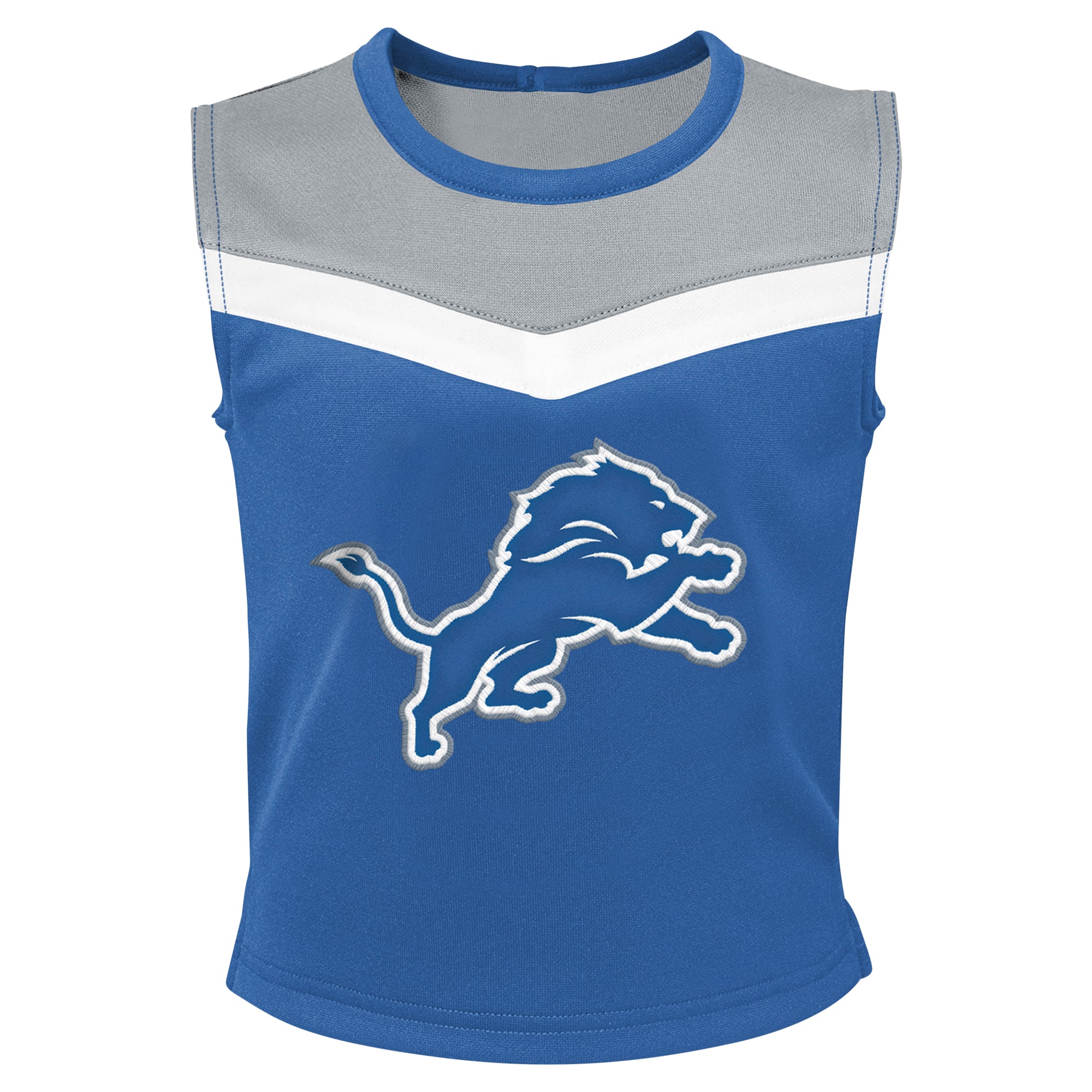 Girls Preschool Blue Detroit Lions Spirit Cheerleader Two-Piece Set with Bloomers