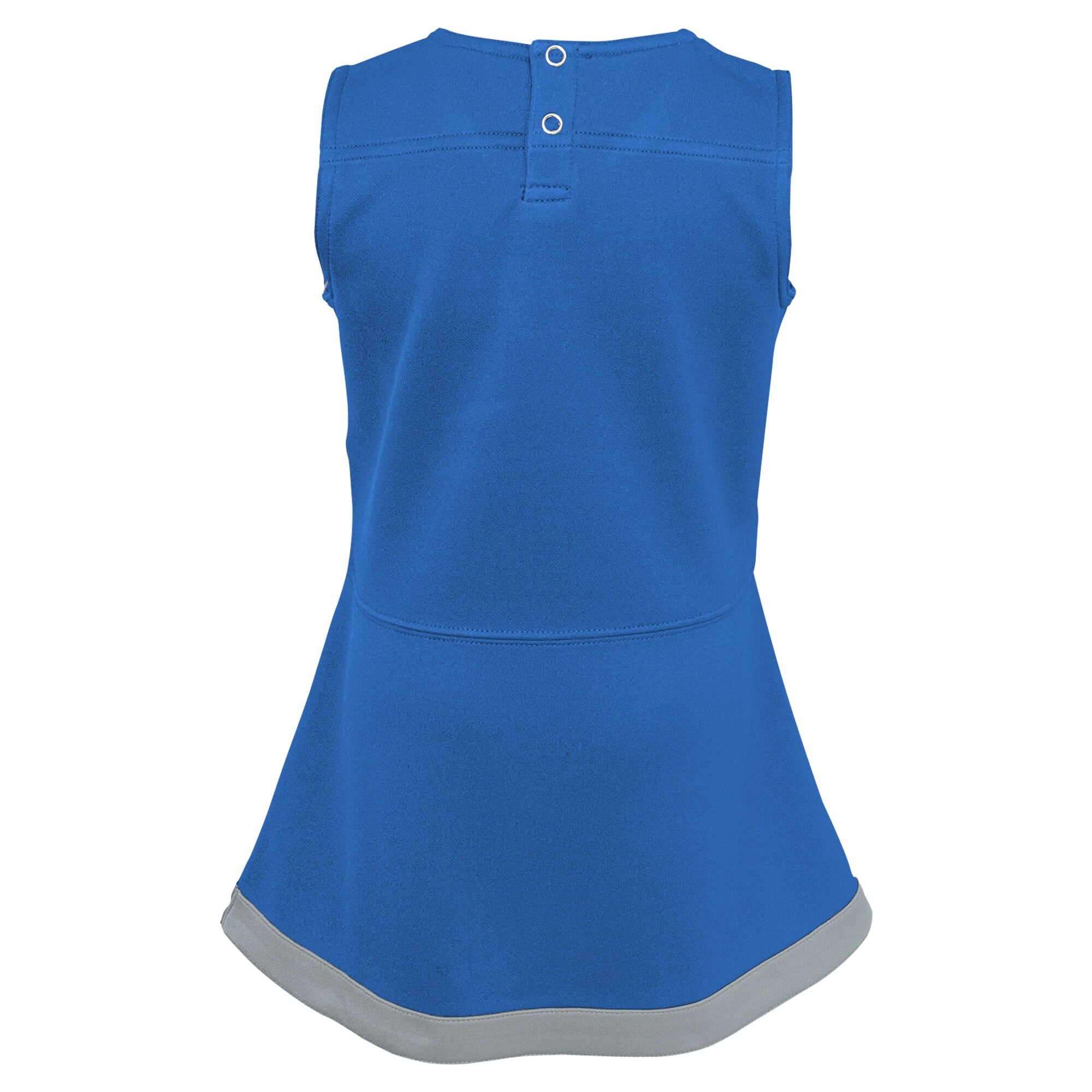 Girls Toddler Blue Detroit Lions Cheer Captain V-Neck Dress with Bloomers