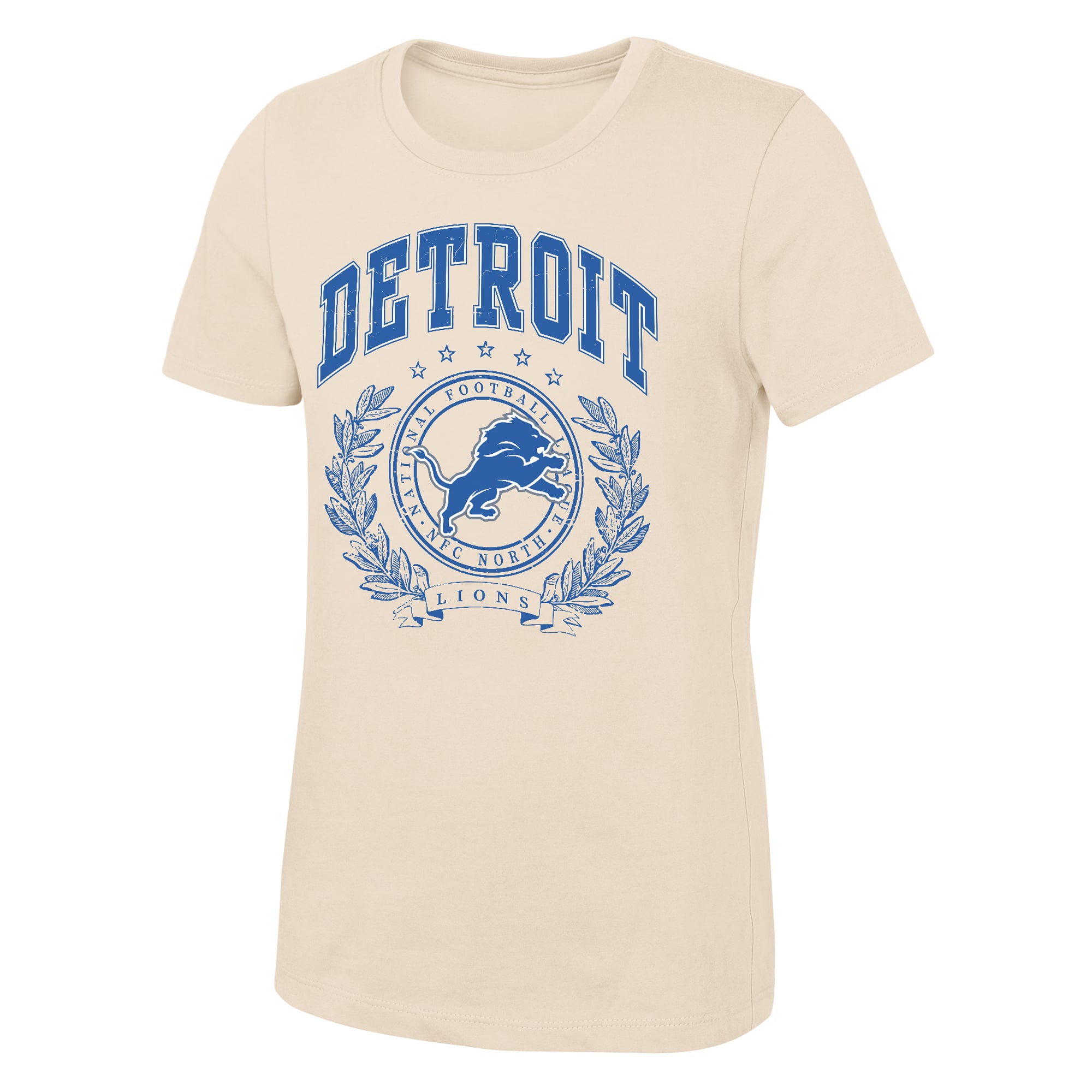 Girls Youth Outerstuff  Natural Detroit Lions Undefeated T-Shirt