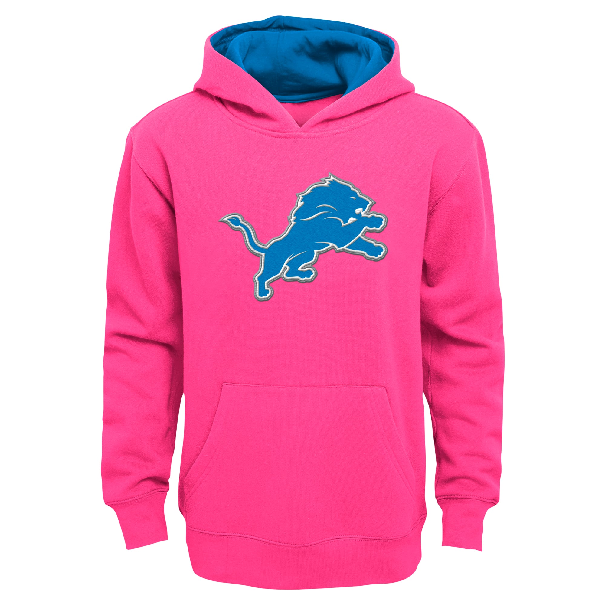 Girls Youth Pink Detroit Lions Prime Hoodie