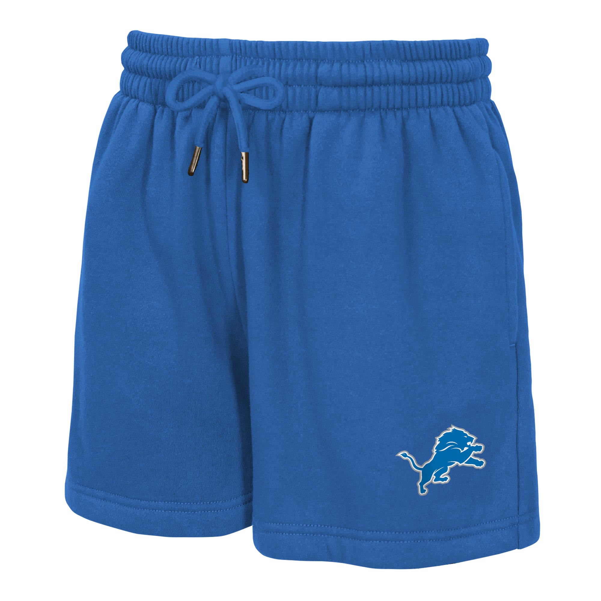 Ensemble sweat-shirt à col en V et short polaire bleu Detroit Lions Red Zone pour jeunes filles de la marque Erin Andrews