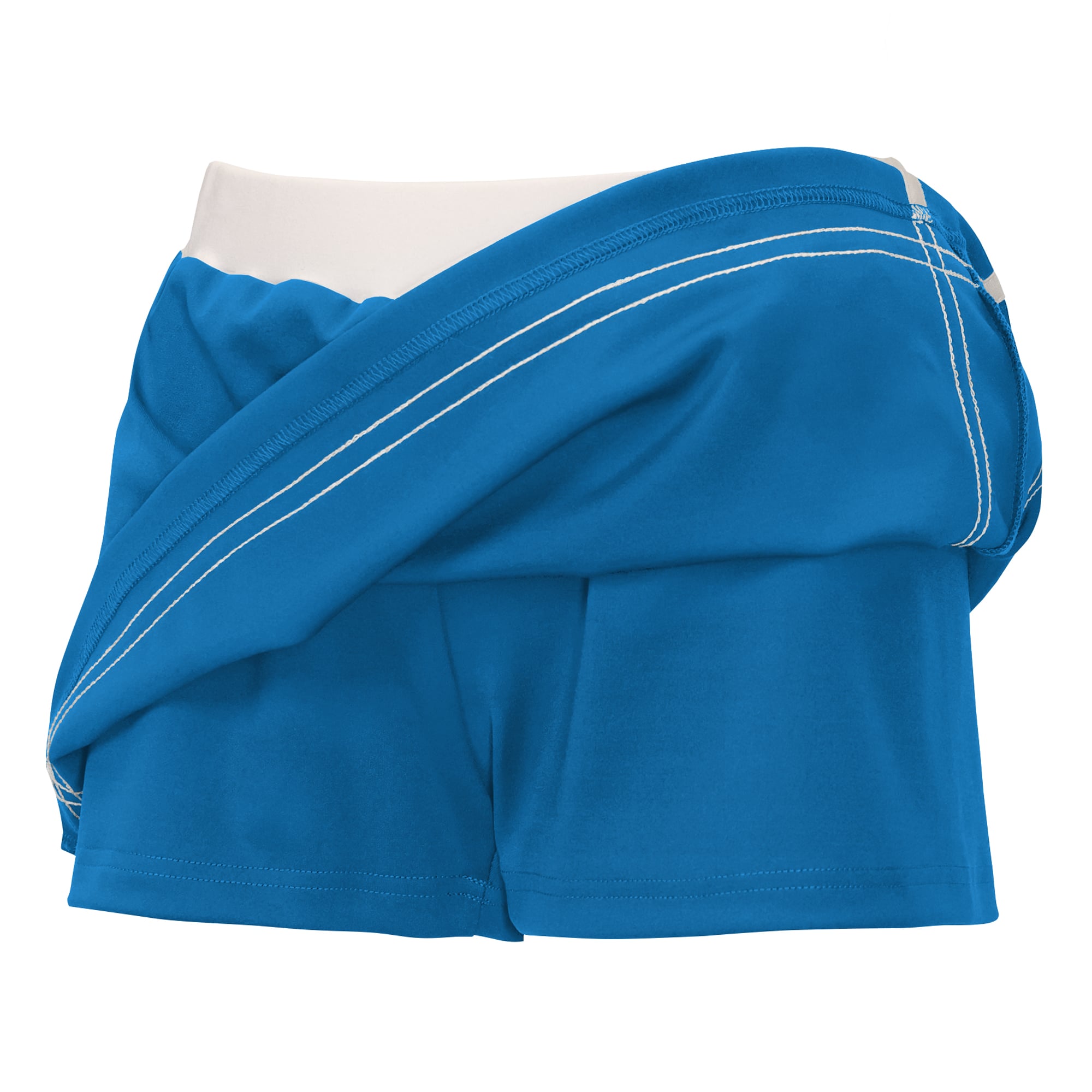 Jupe-short rayée bleue des équipes spéciales Lions de Détroit, par Erin Andrews, pour jeunes filles