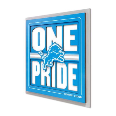 Detroit Lions IDNA 12" x 12" Slogan Series 3D Wall Art
