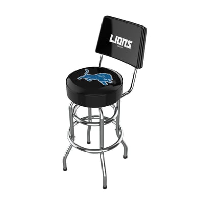 Detroit Lions Imperial Chrome Bar Stool - Black