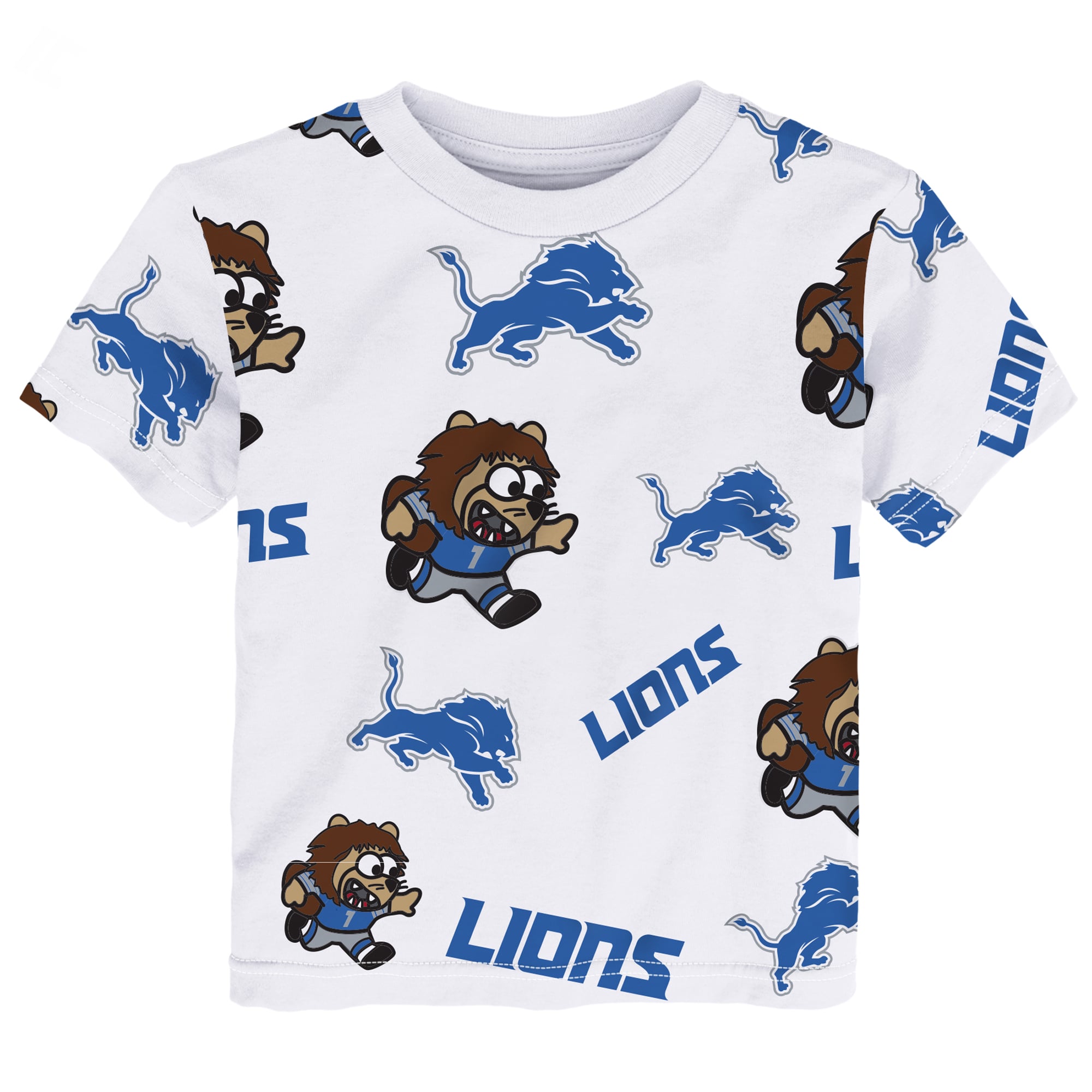 T-shirt de jeu blanc pour bébé Outerstuff avec la mascotte des Lions Détroit