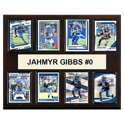 Jahmyr Gibbs Detroit Lions 12" x 15" Trading Card Plaque