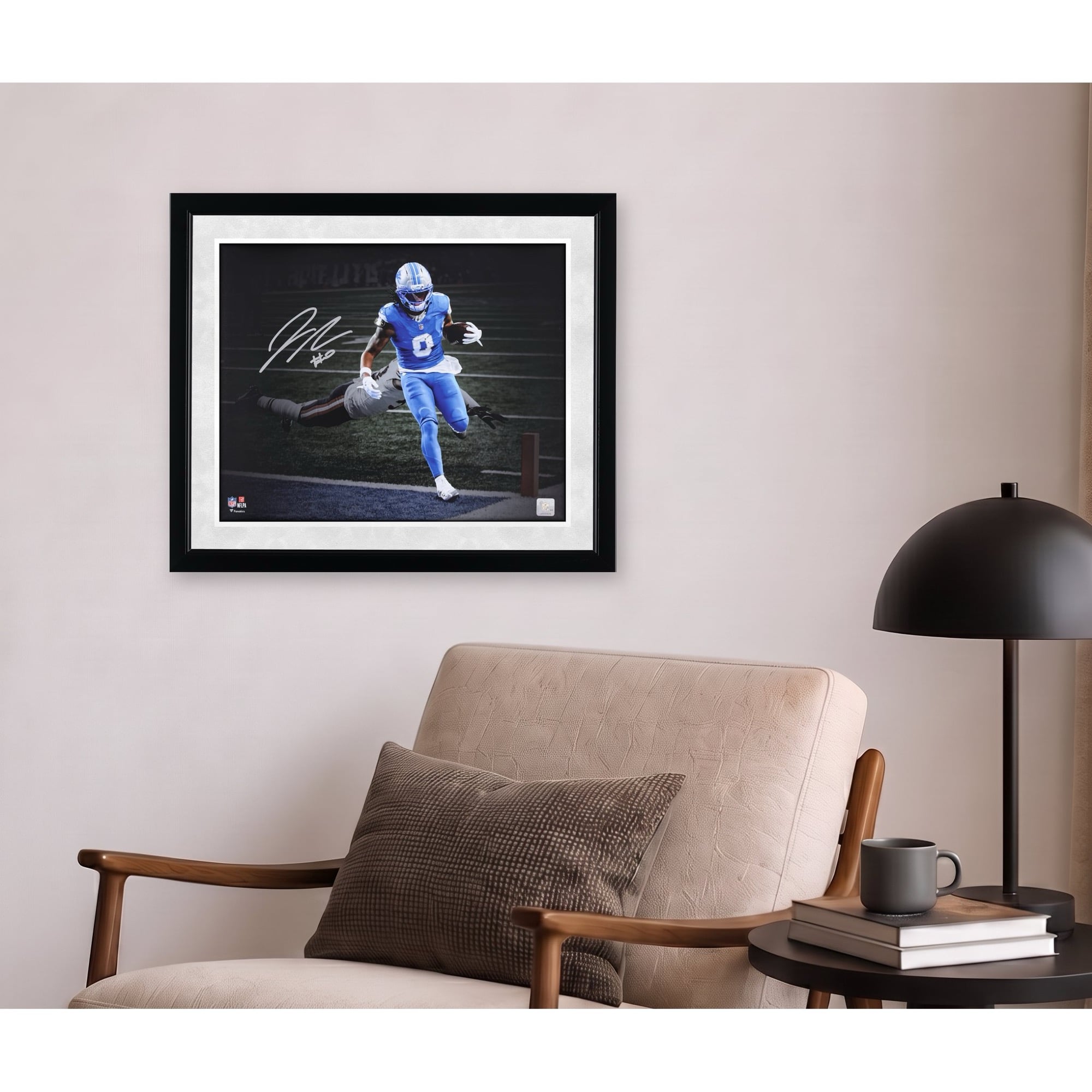 Jahmyr Gibbs Detroit Lions Autographed 16" x 20" Touchdown Spotlight Photograph