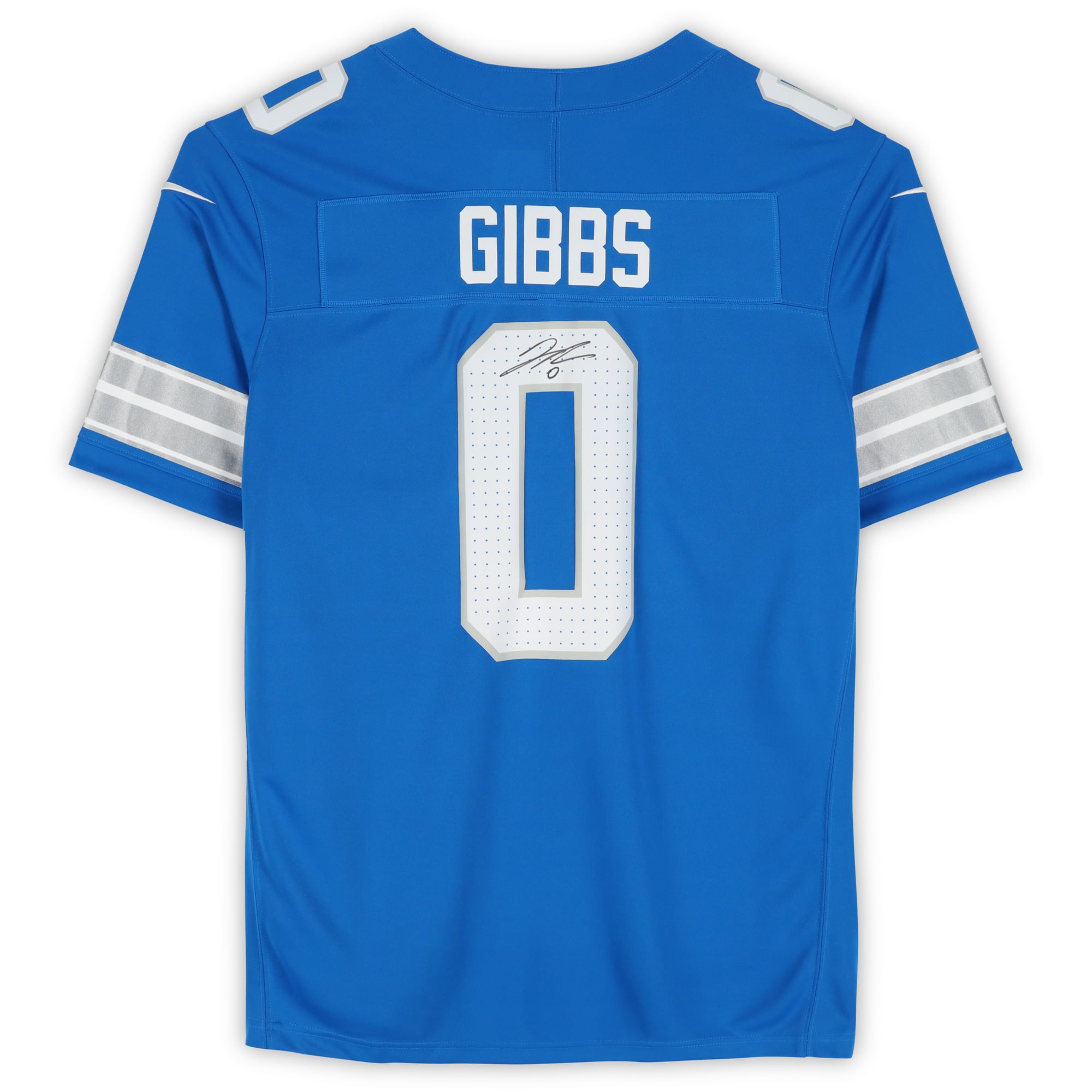 Jahmyr Gibbs Detroit Lions Autographed Blue Nike Vapor F.U.S.E. Limited Jersey