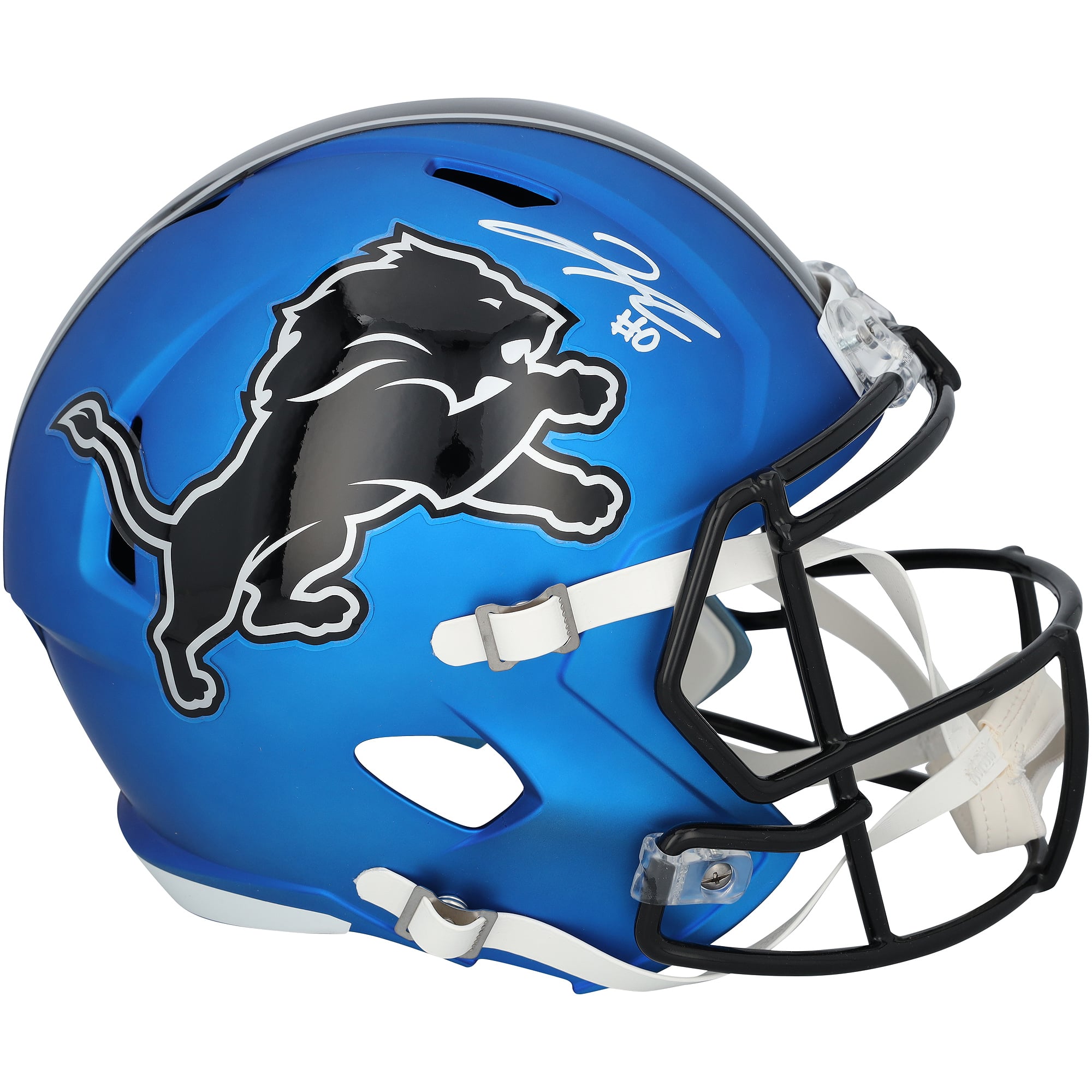 Jahmyr Gibbs Detroit Lions Autographed Riddell 2024 Alternate Speed Replica Helmet