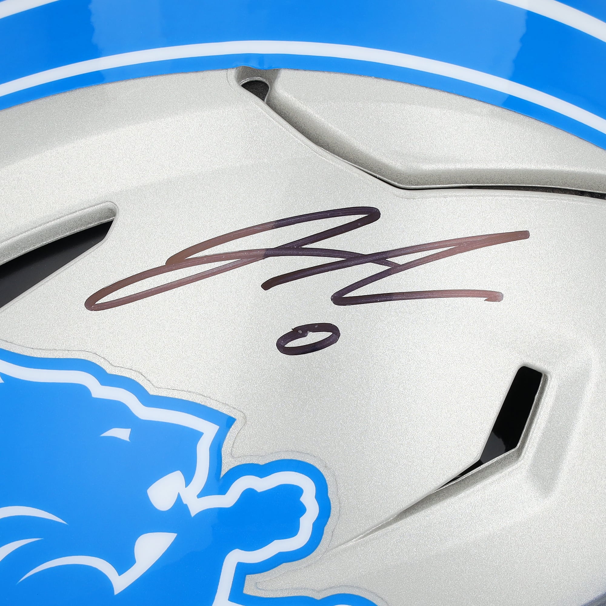 Jahmyr Gibbs Detroit Lions Autographed Riddell 2024 Speed Flex Authentic Helmet