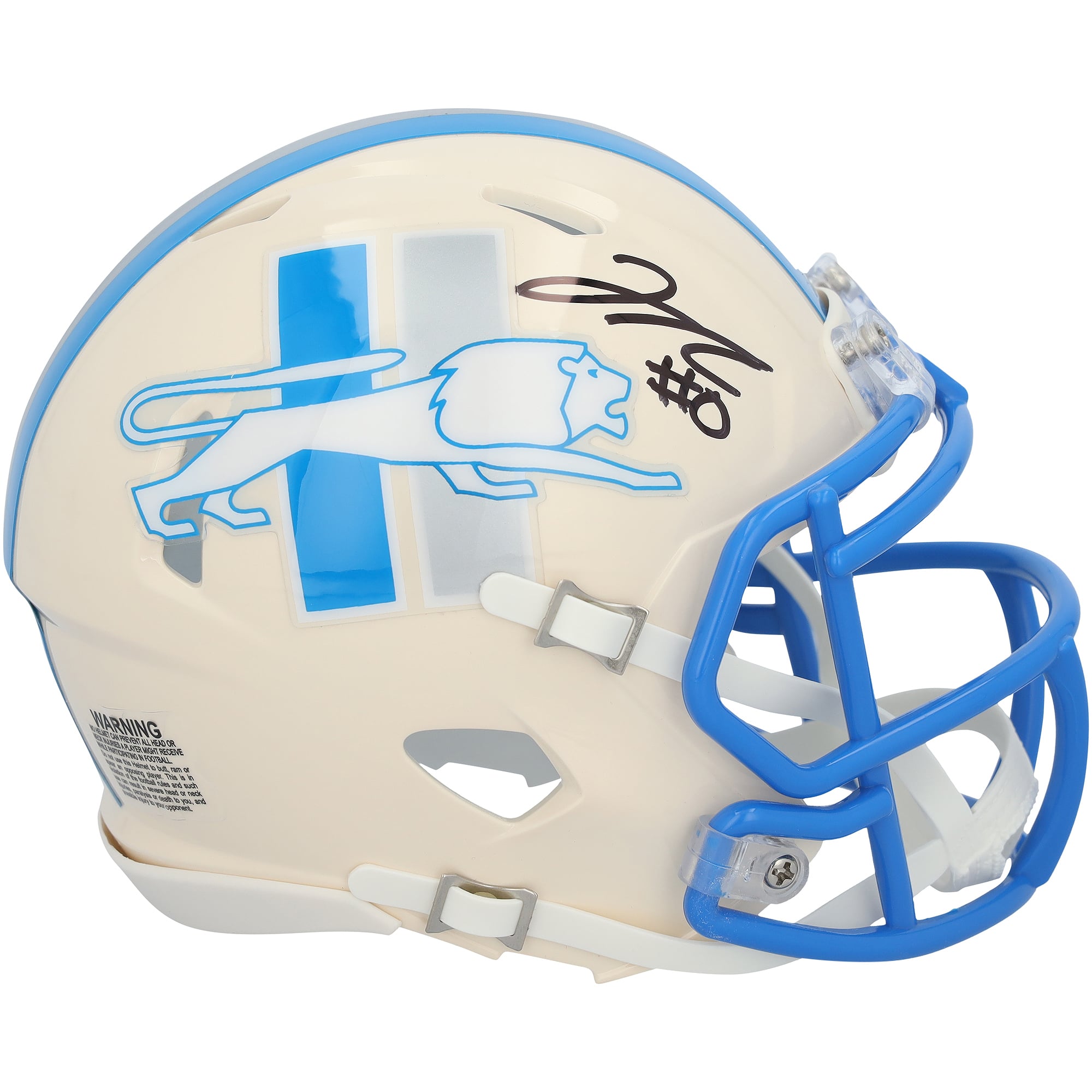 Jahmyr Gibbs Detroit Lions Autographed Riddell Retro Speed Mini Helmet