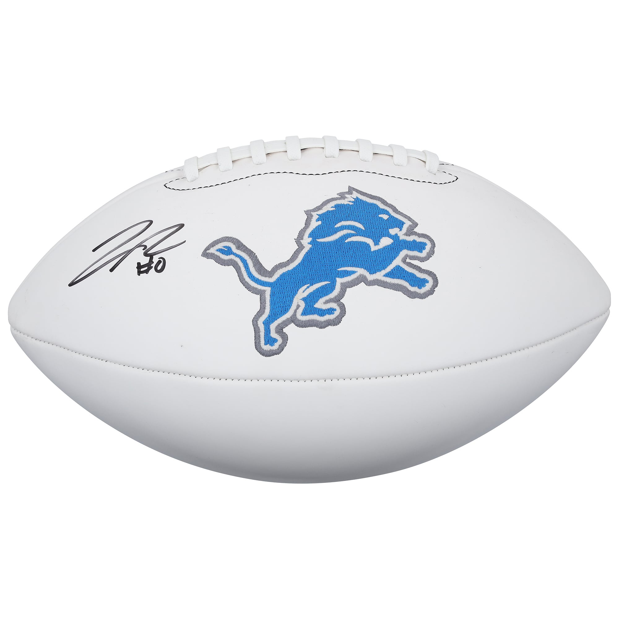Jahmyr Gibbs Detroit Lions Autographed Wilson White Panel Football