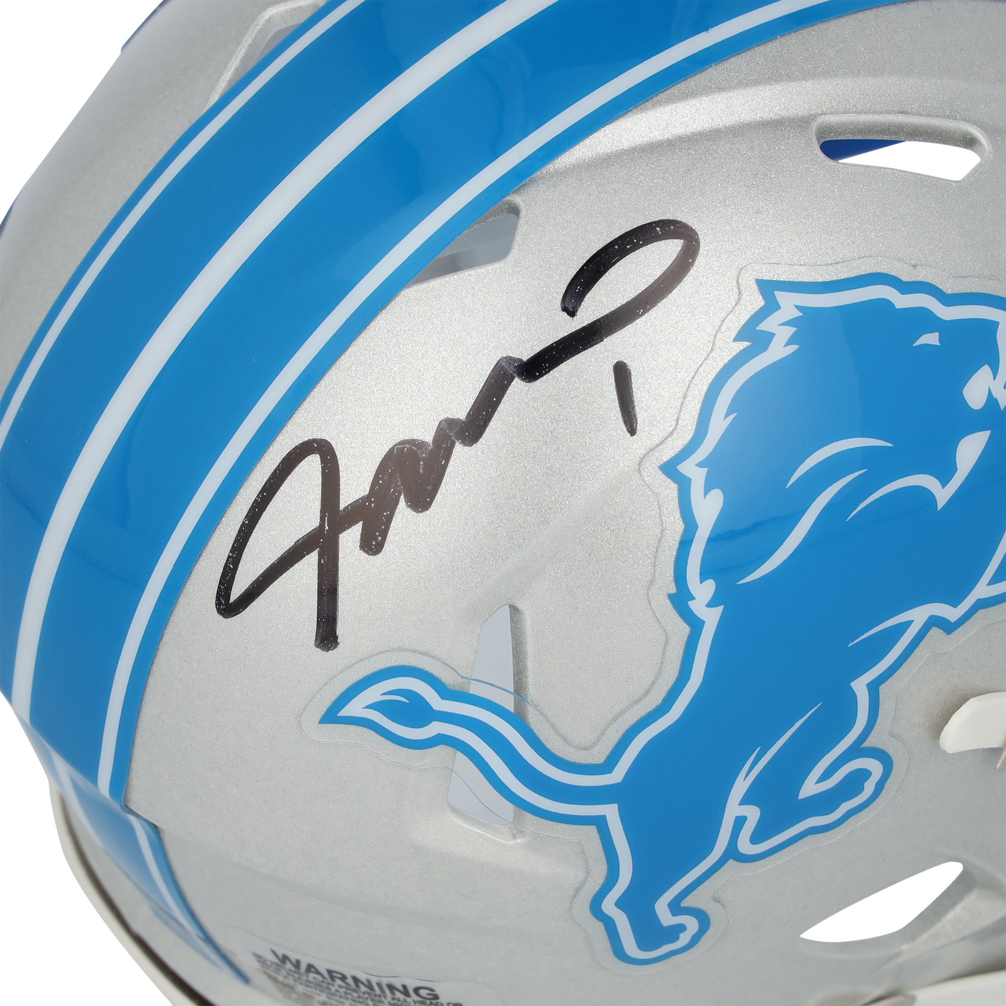 Jameson Williams Detroit Lions Autographed Riddell 2024 Speed Mini Helmet