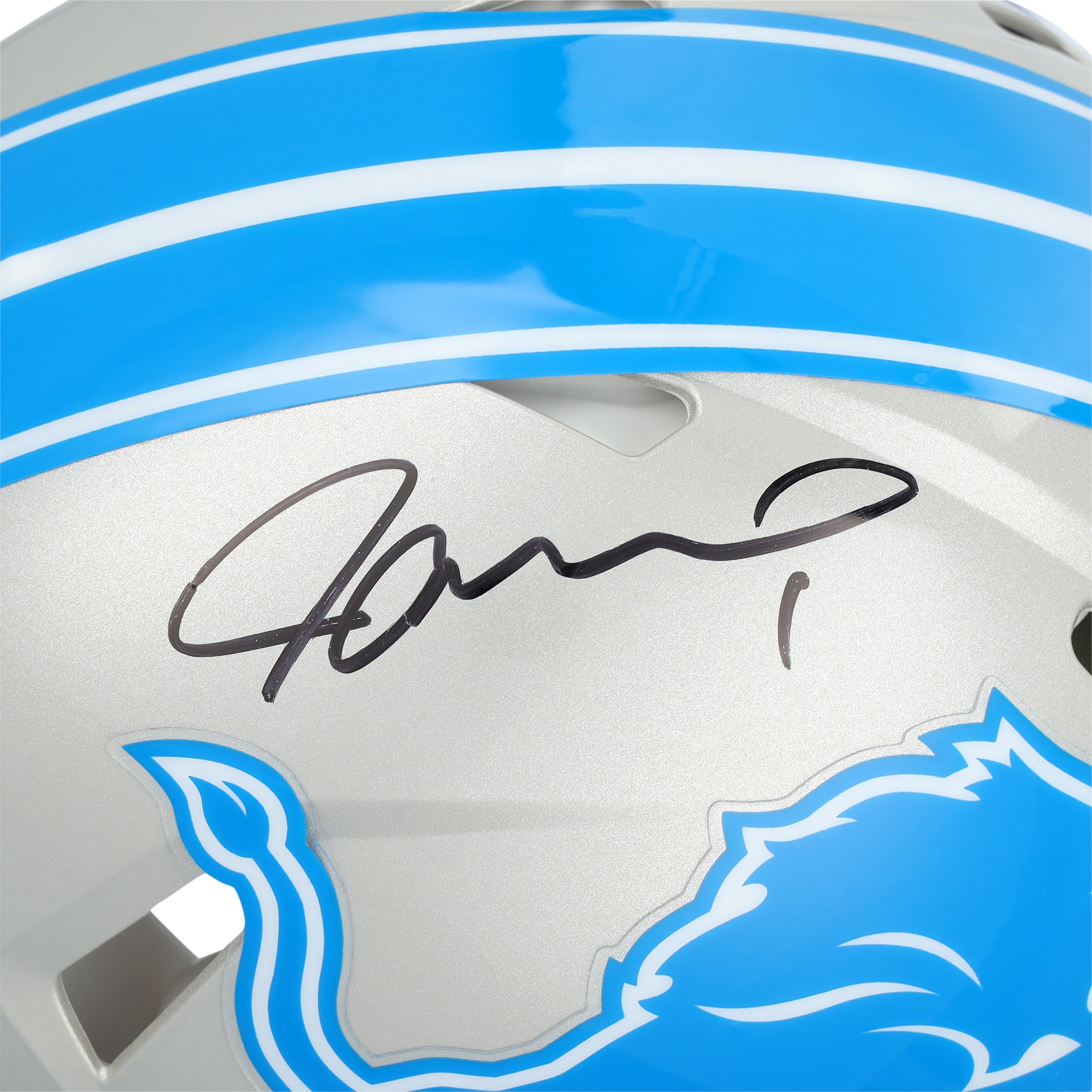 Jameson Williams Detroit Lions Autographed Riddell Speed Authentic Helmet