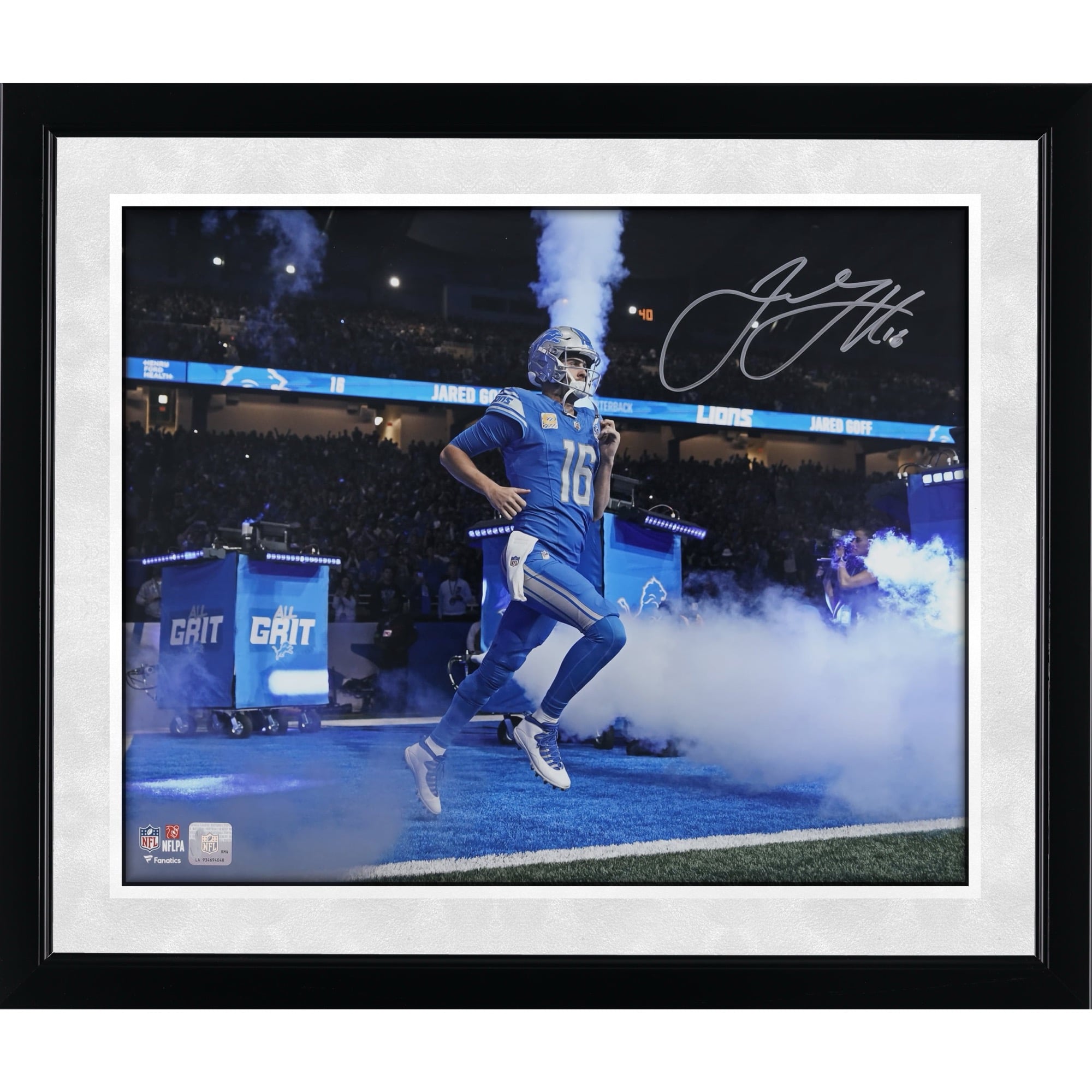 Jared Goff Detroit Lions Autographed 16" x 20" Tunnel Entrance Photograph