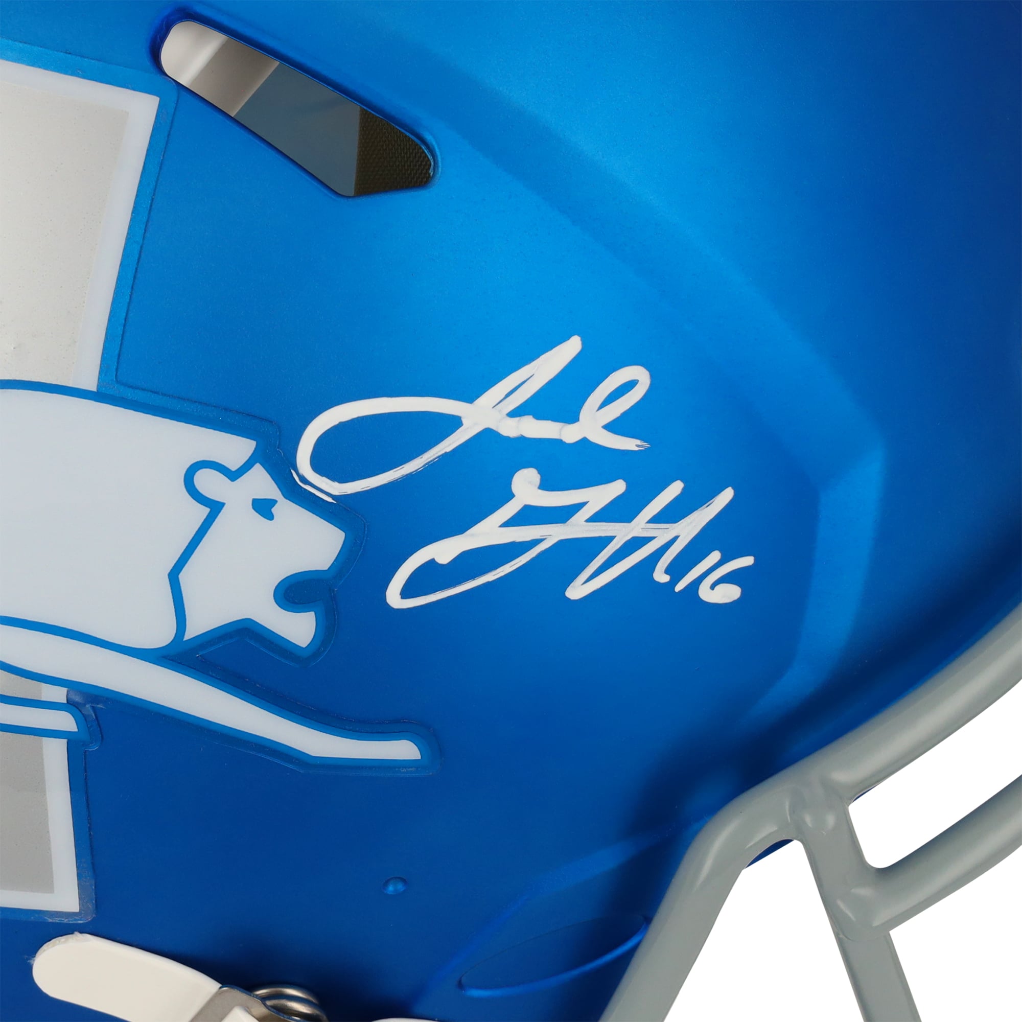 Casque authentique Riddell 2023 Alternate Speed ​​autographié par Jared Goff des Detroit Lions