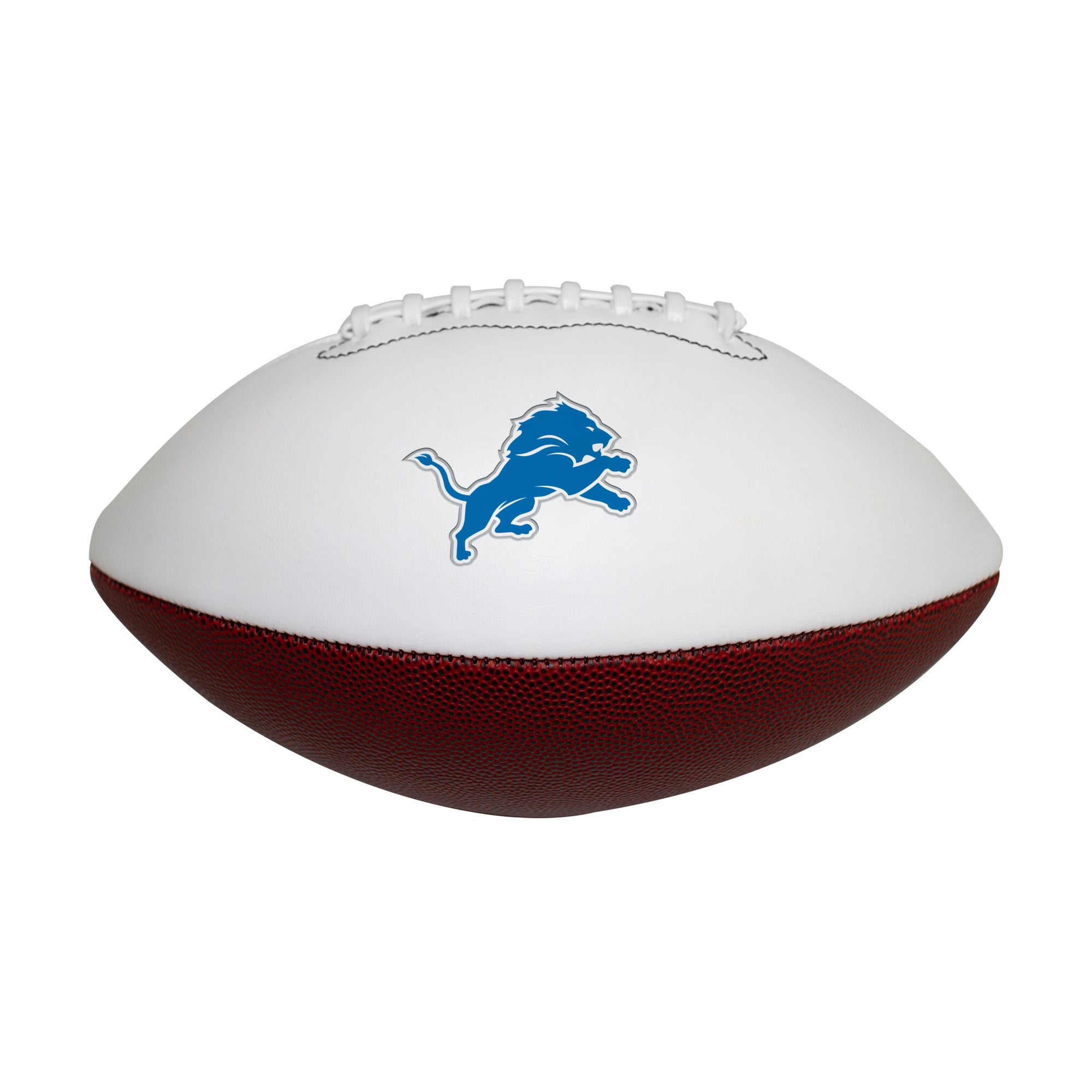 Ballon de football américain autographié taille réelle des Lions de Détroit (logo de marque)