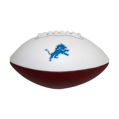 Detroit Lions Logo Brands Full Size Autograph Football