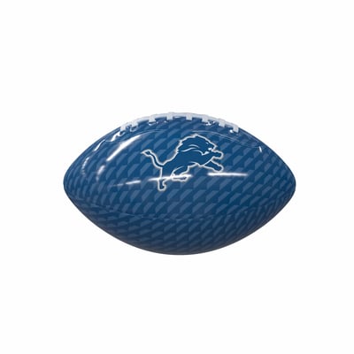 Detroit Lions Logo Brands Rubber Glossy Mini Football