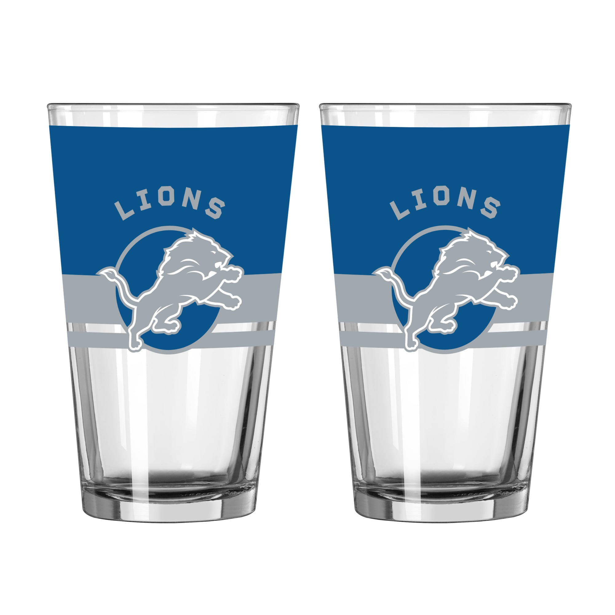 Ensemble de deux verres à bière Horizon de 473 ml (16 oz) Logo Brands Detroit Lions