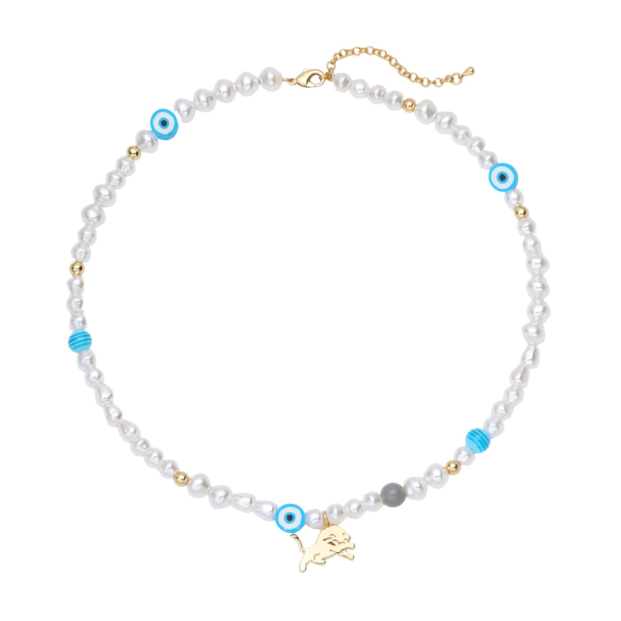 Collier à perles et logo LUV AJ Detroit Lions