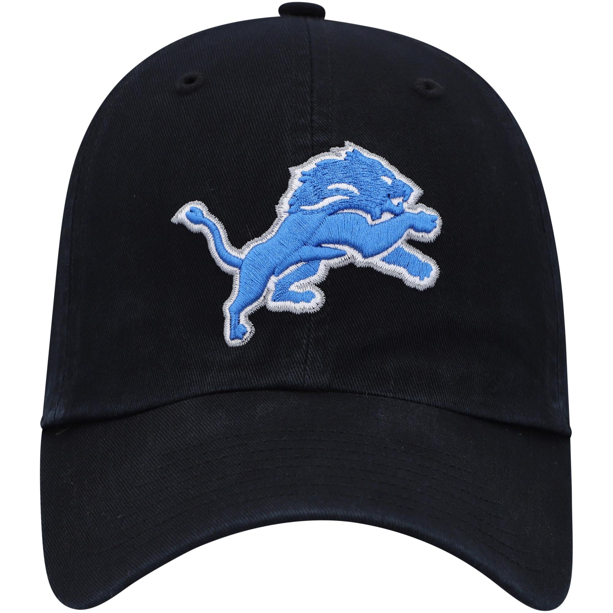 Men's '47 Black Detroit Lions Clean Up Alternate Adjustable Hat