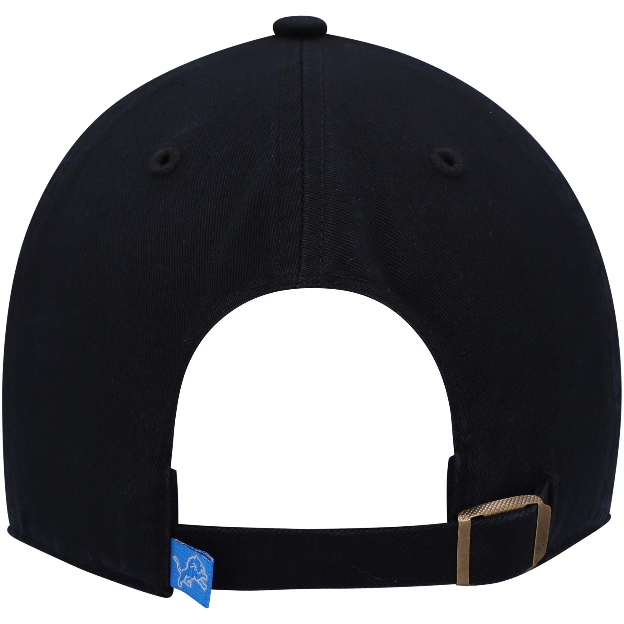 Men's '47 Black Detroit Lions Clean Up Alternate Adjustable Hat