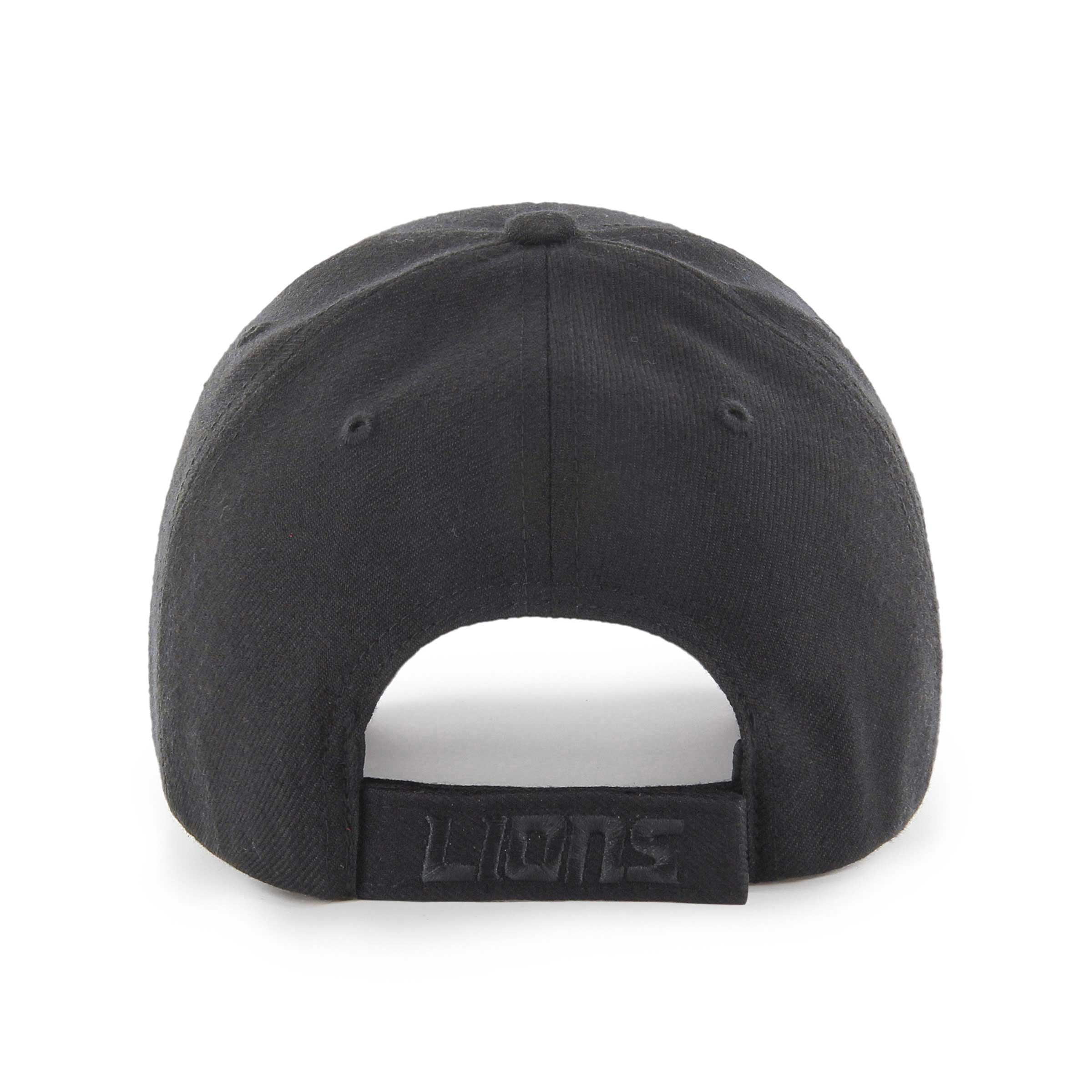 Men's '47 Black Detroit Lions  Tonal MVP Adjustable Hat