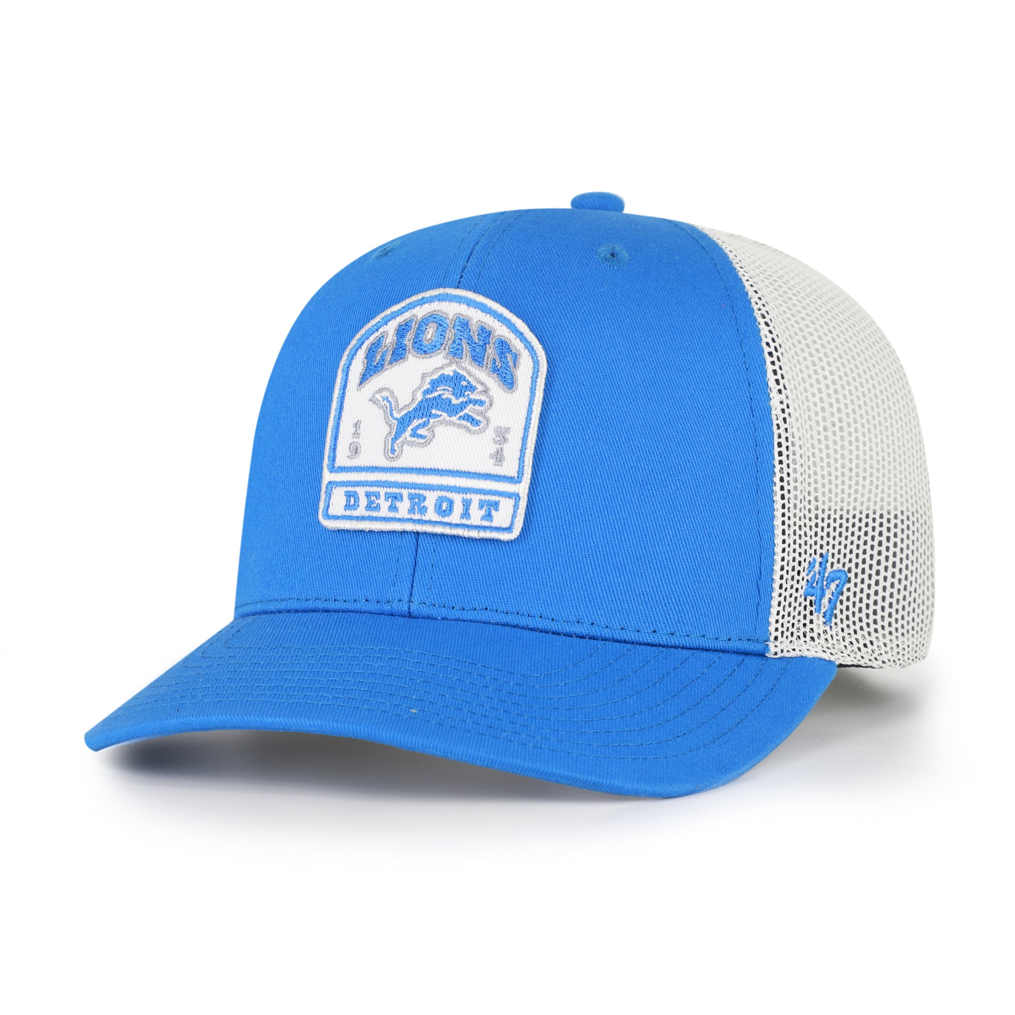 Men's '47 Blue Detroit Lions Headstone Trucker Adjustable Hat