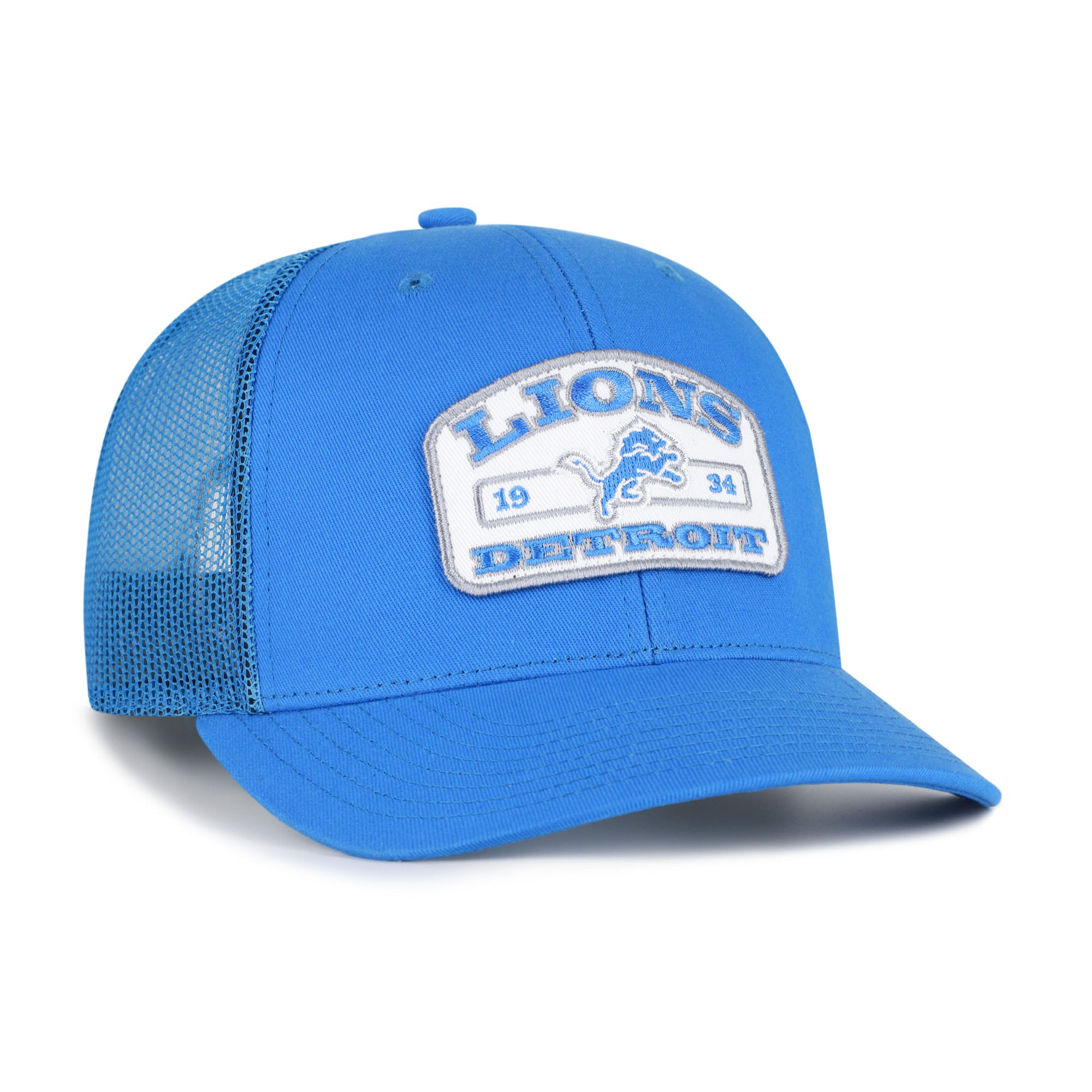 Men's '47 Blue Detroit Lions Roadway Adjustable Trucker Hat