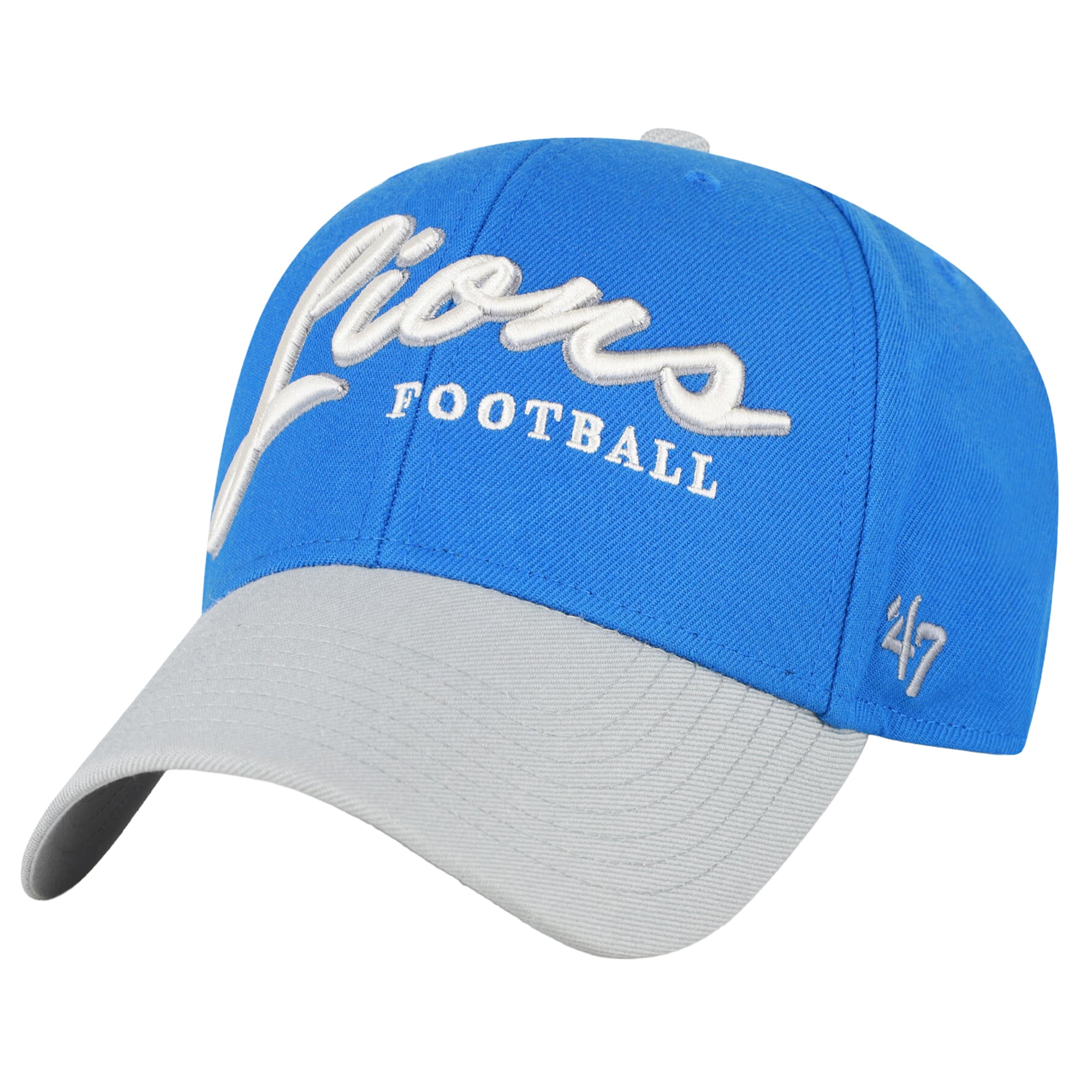 Men's '47 Blue Detroit Lions Throwback MVP Adjustable Hat