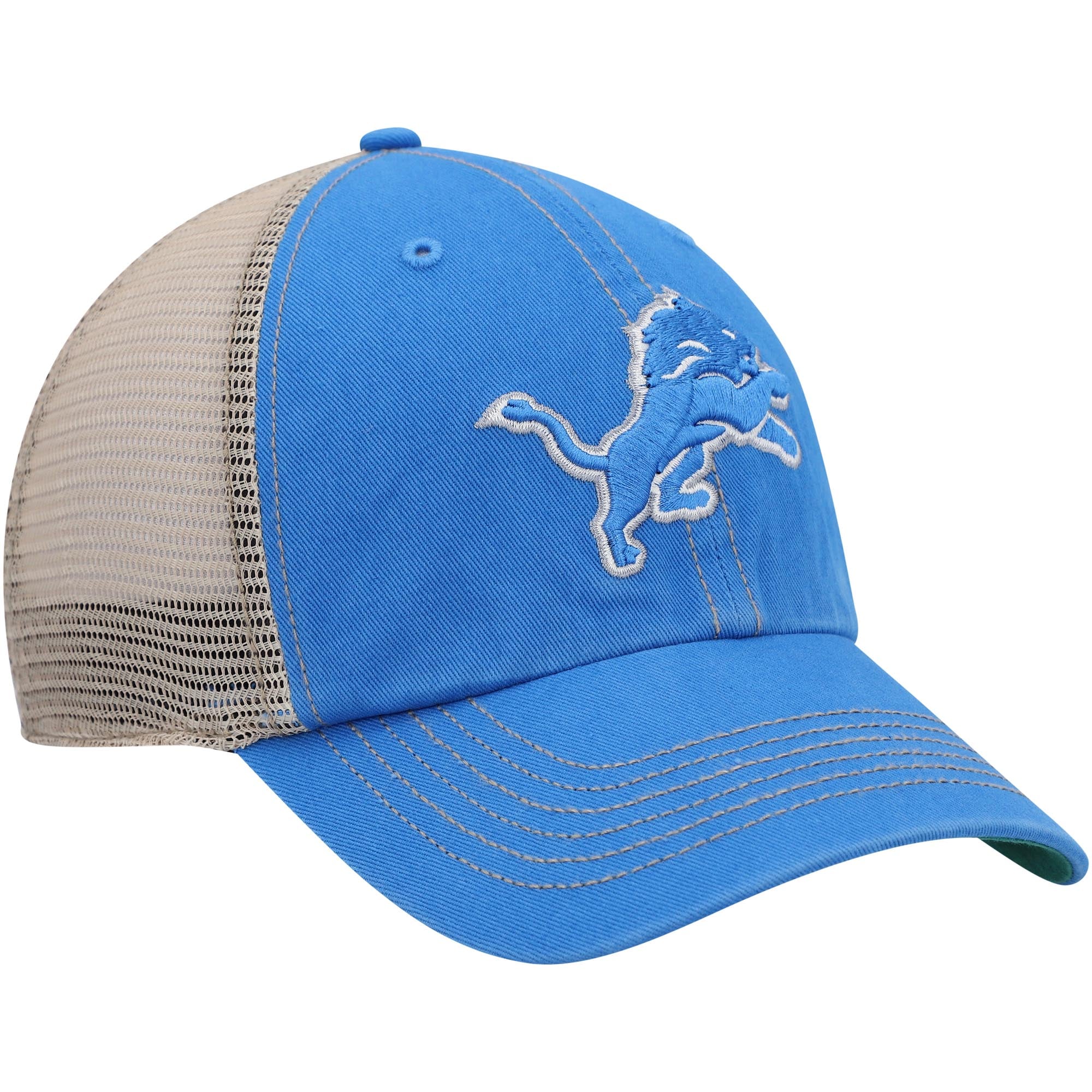 Men's '47 Blue/Natural Detroit Lions Trawler Trucker Clean Up
