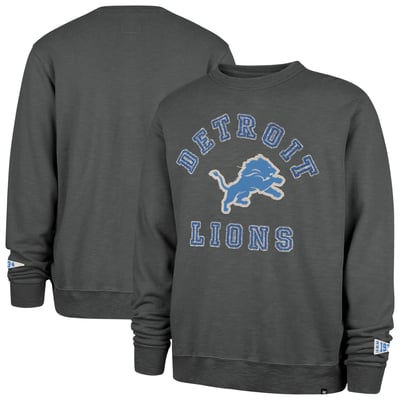 Detroit Lions '47 Calderwood Well Worn French Terry Sweatshirt - Charcoal