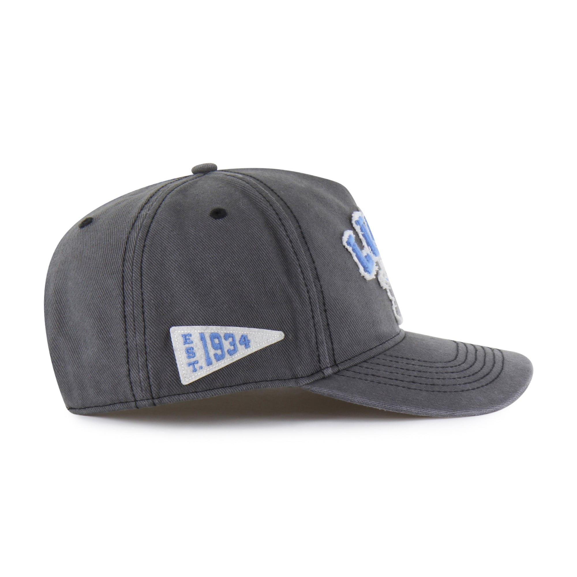 Men's '47 Charcoal Detroit Lions Calderwood Well Worn Hitch Adjustable Hat