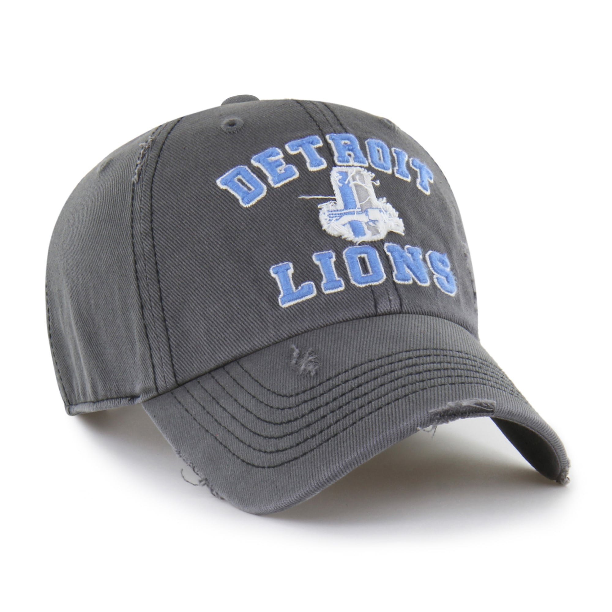 Men's '47 Charcoal Detroit Lions Seymoore Clean Up Adjustable Hat