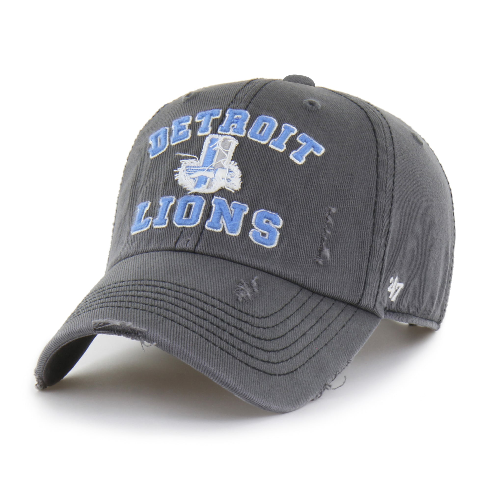 Men's '47  Charcoal Detroit Lions Seymoore Clean Up Adjustable Hat