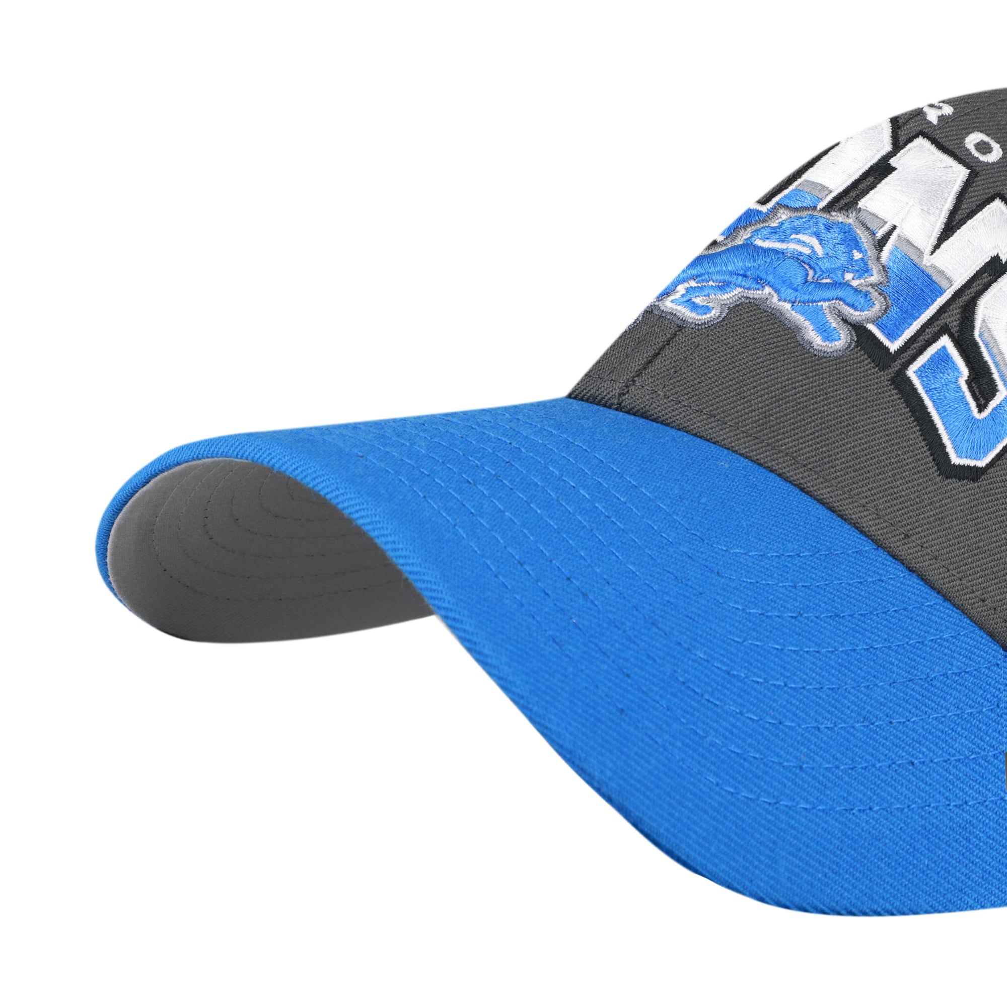 Men's '47 Charcoal Detroit Lions Split Block MVP Adjustable Hat