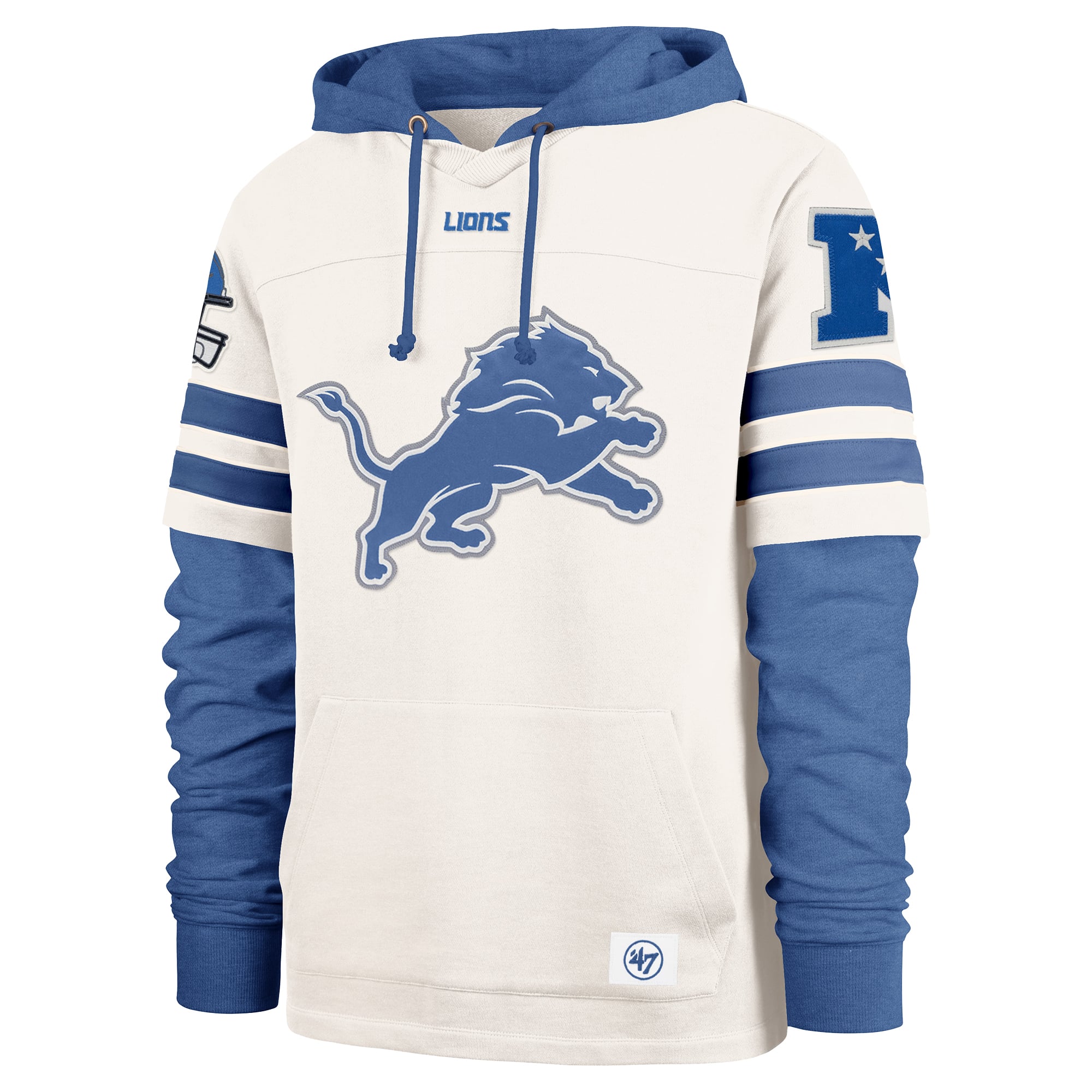Sweat à capuche homme '47 crème Detroit Lions Cornerback