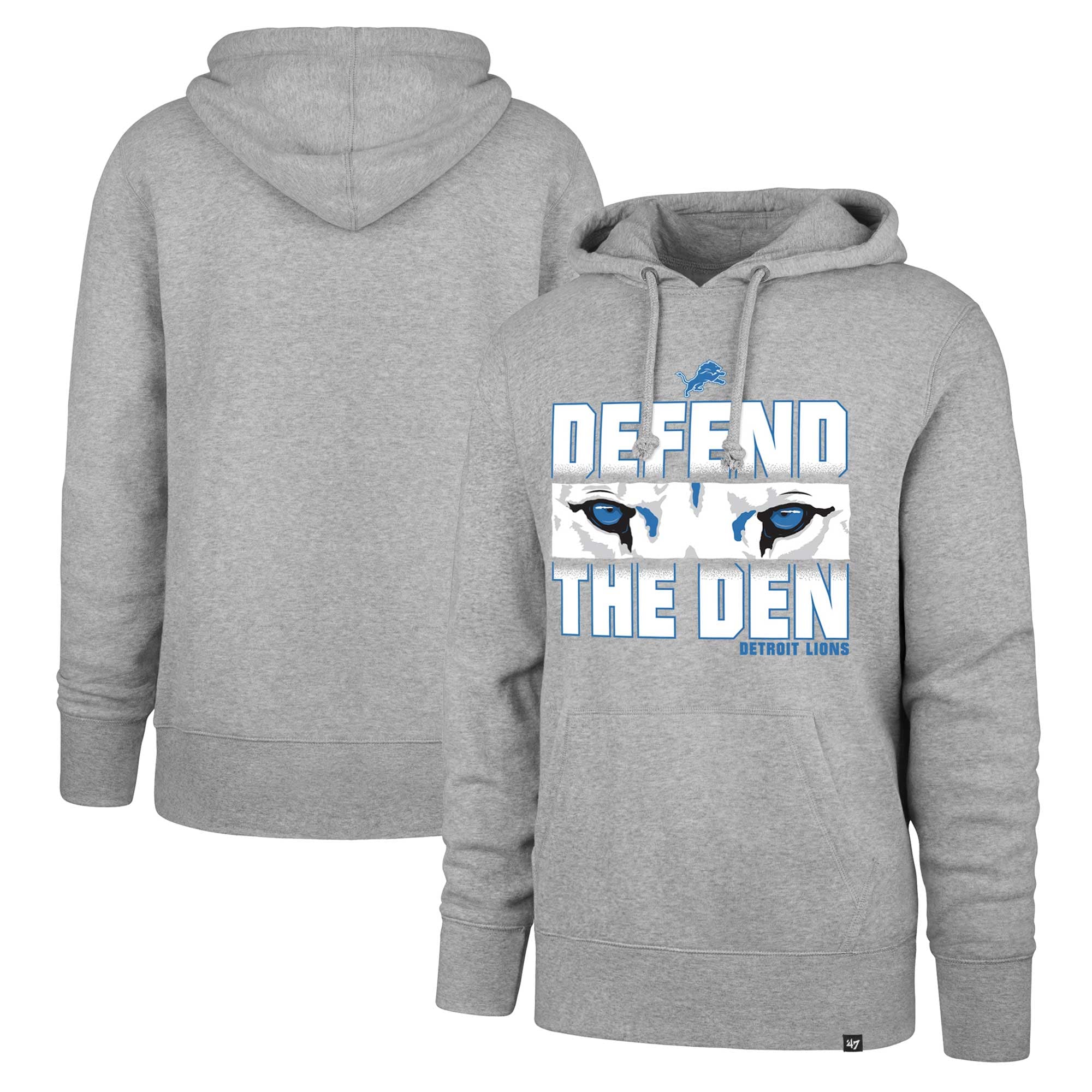 Sweat à capuche régional Headline '47 gris des Detroit Lions pour hommes
