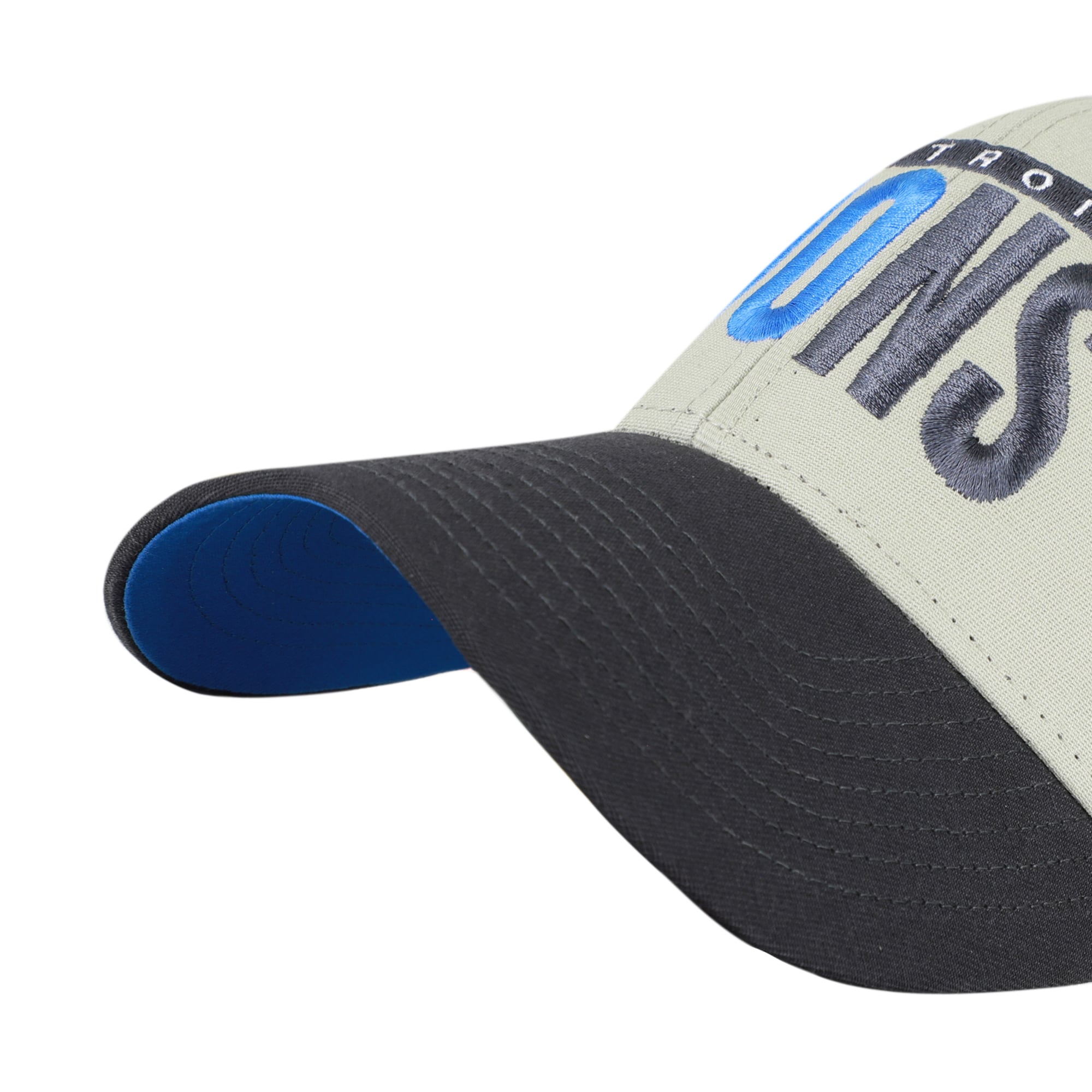Casquette ajustable pour homme « 47 » grise/noire Detroit Lions, inscription demi-bloc MVP