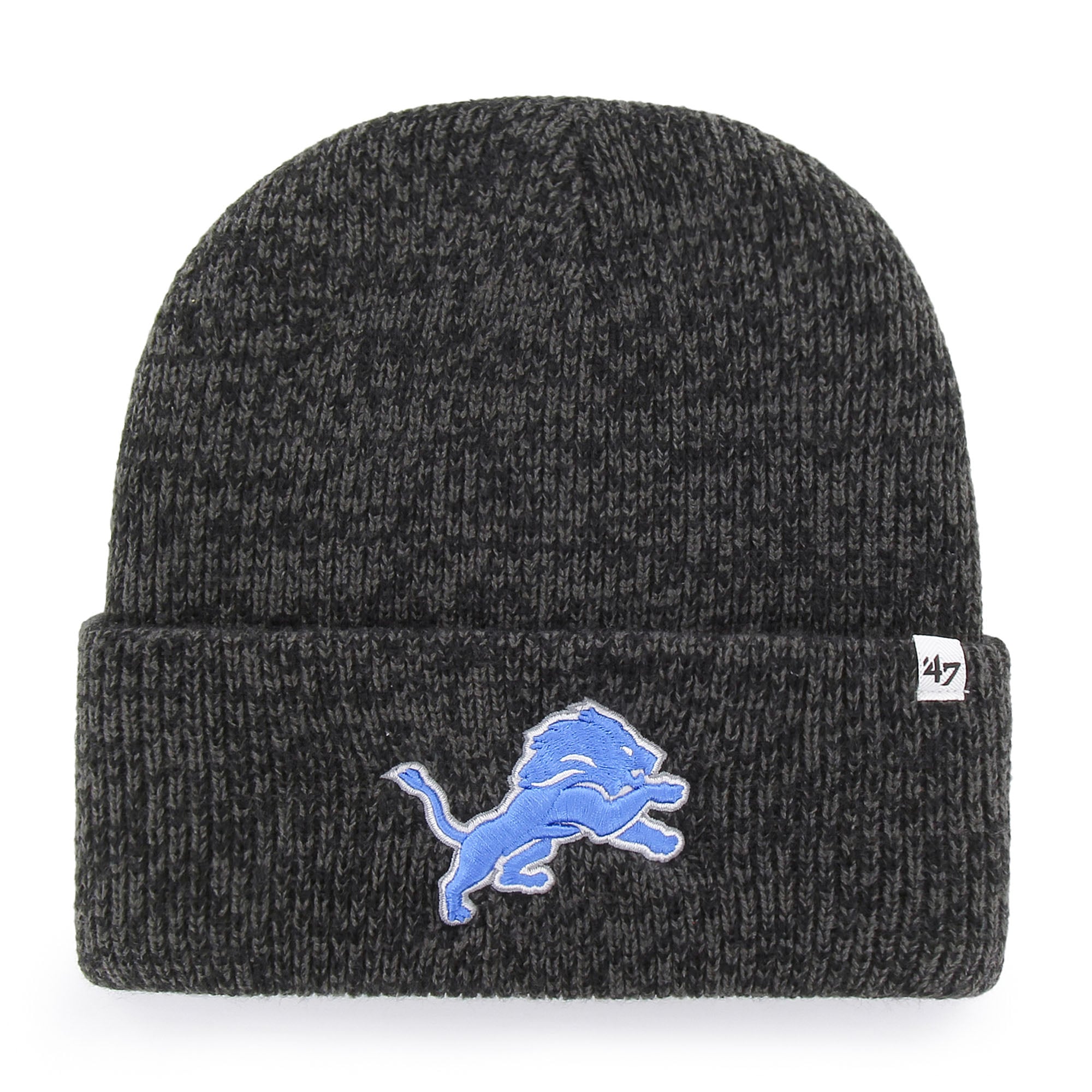 Bonnet en tricot à revers Brain Freeze des Lions de Detroit '47 pour homme, noir chiné